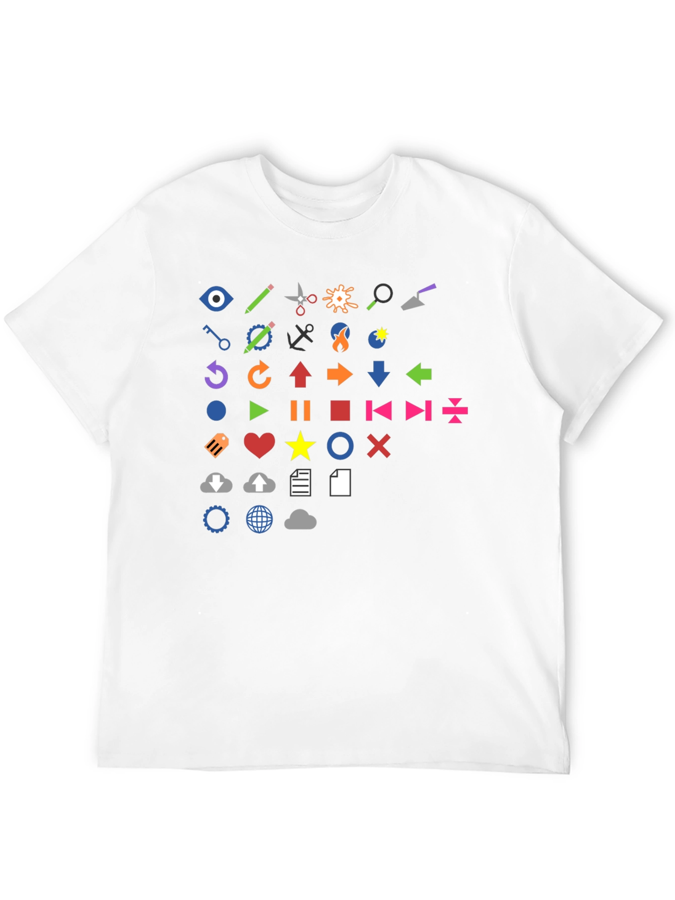 Black Icon Graphic Print Black T-Shirt view 12