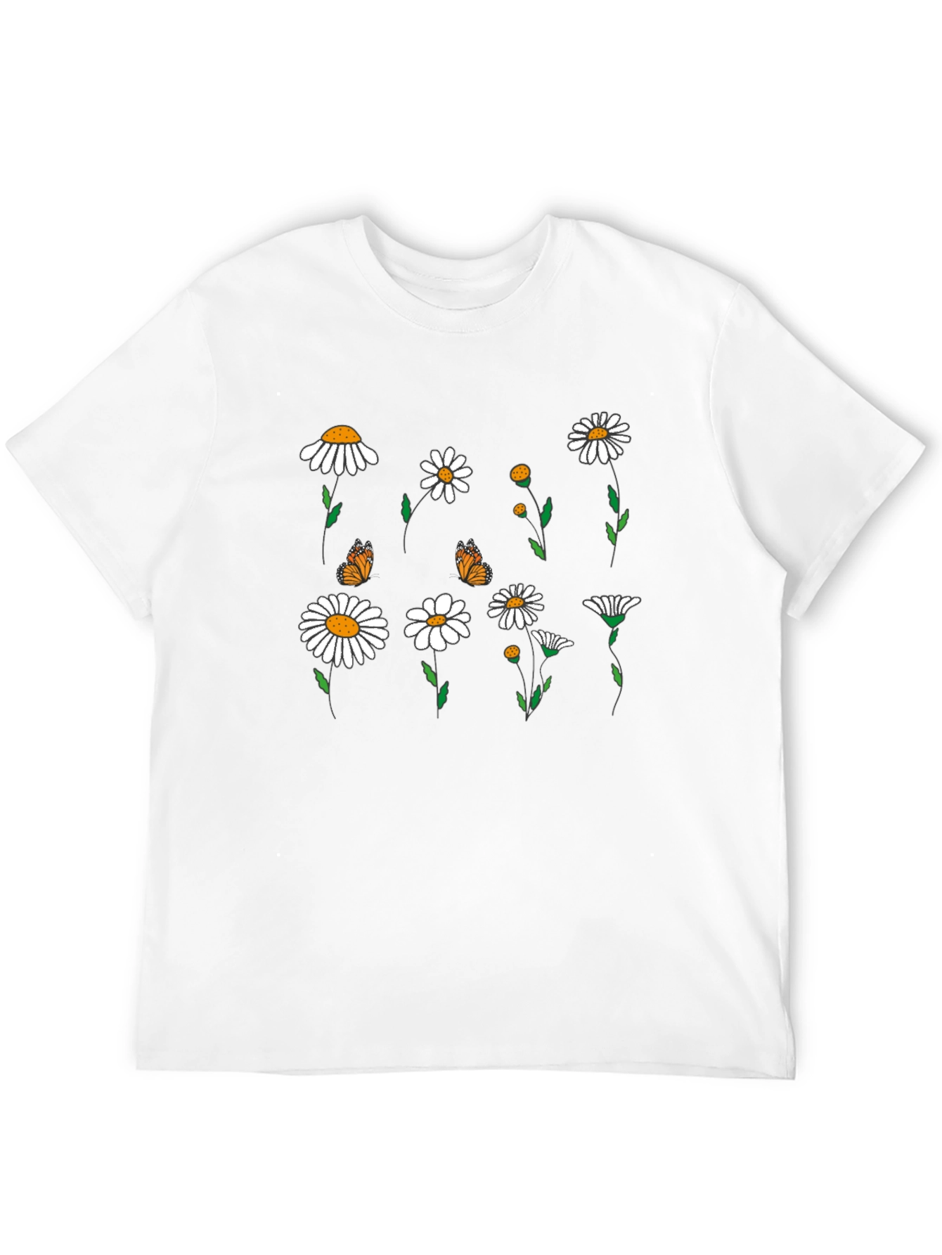 Black Floral Butterfly Graphic Tee - Black Casual T-Shirt view 12