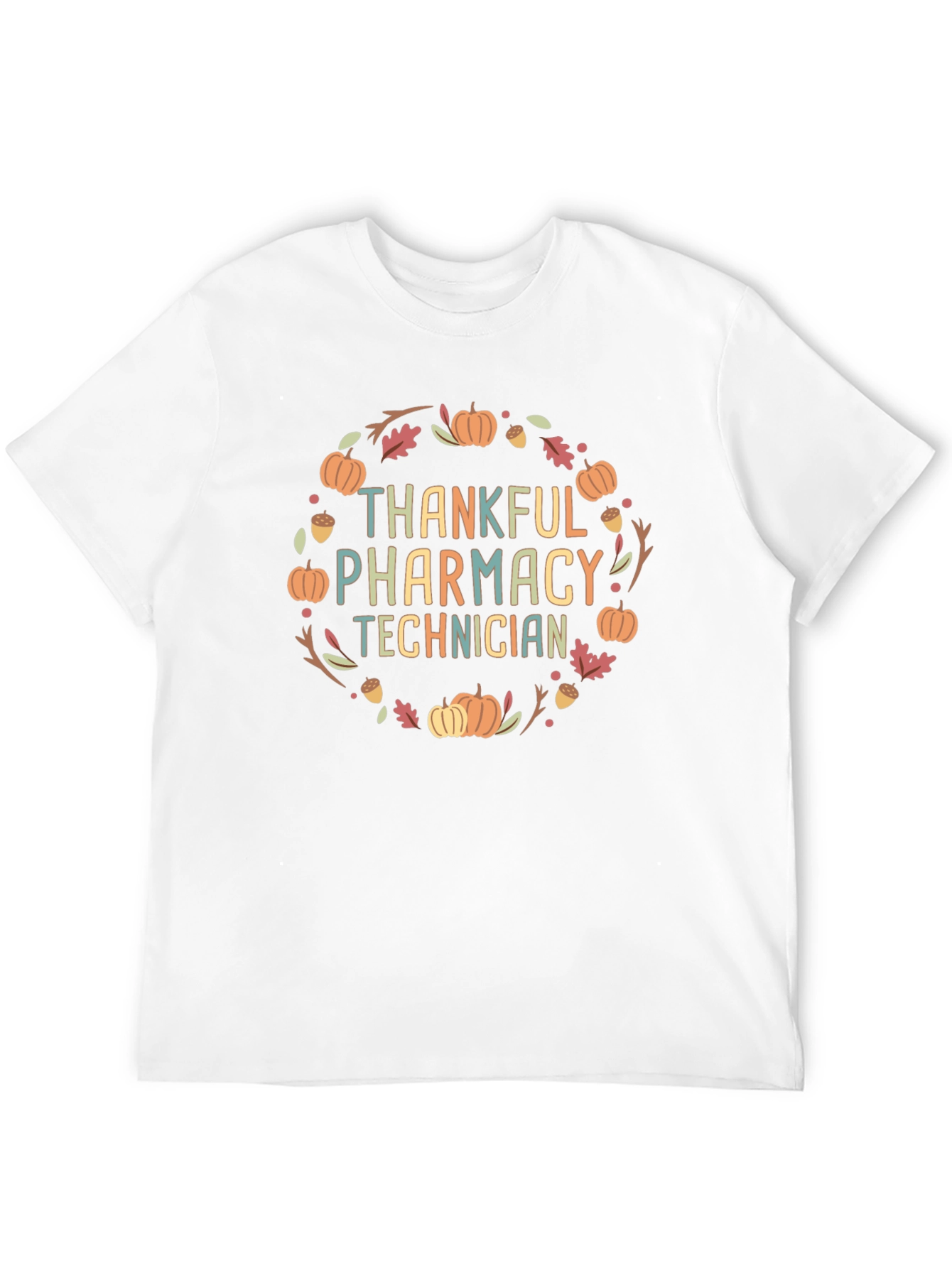Black Thankful Pharmacy Technician T-Shirt, Fall Design view 12