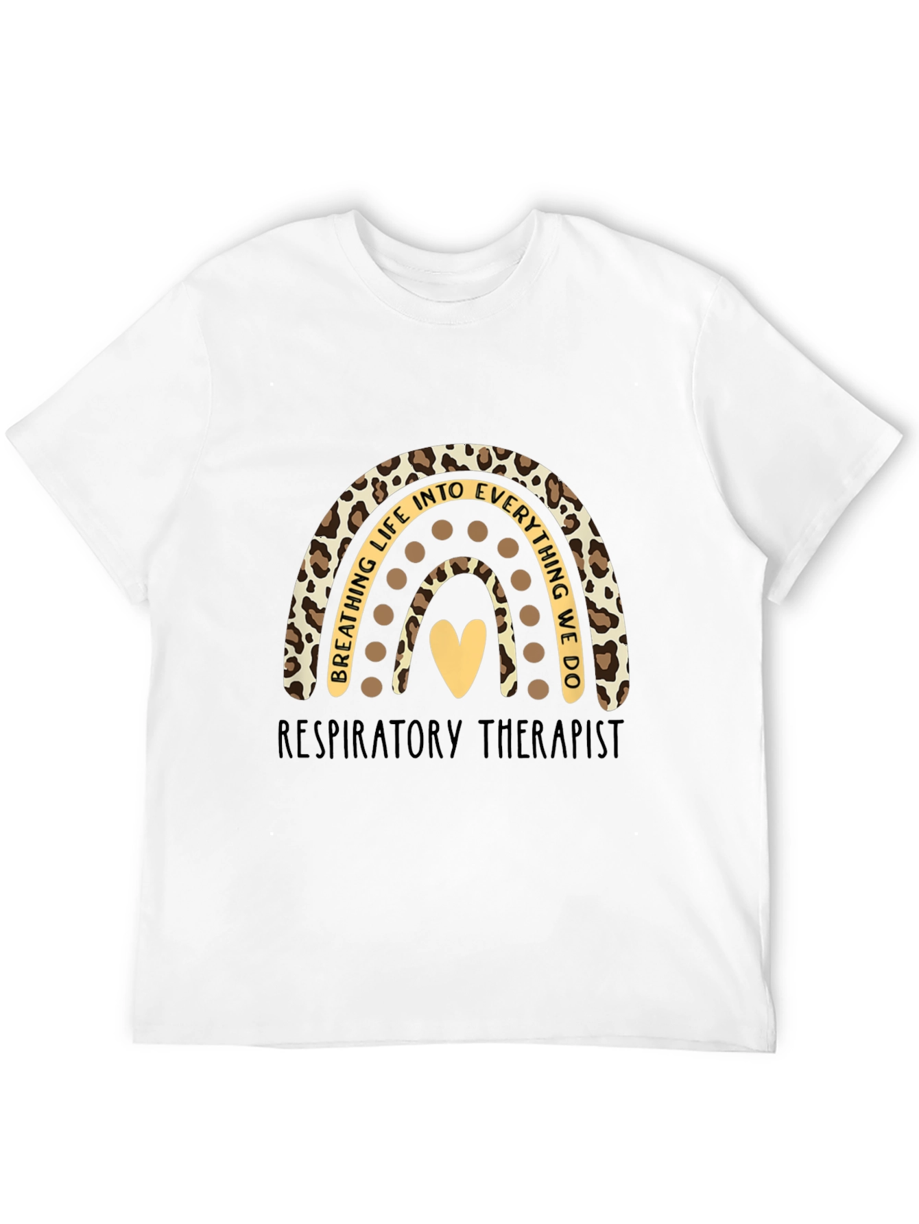 Black Respiratory Therapist Rainbow Graphic Tee view 12