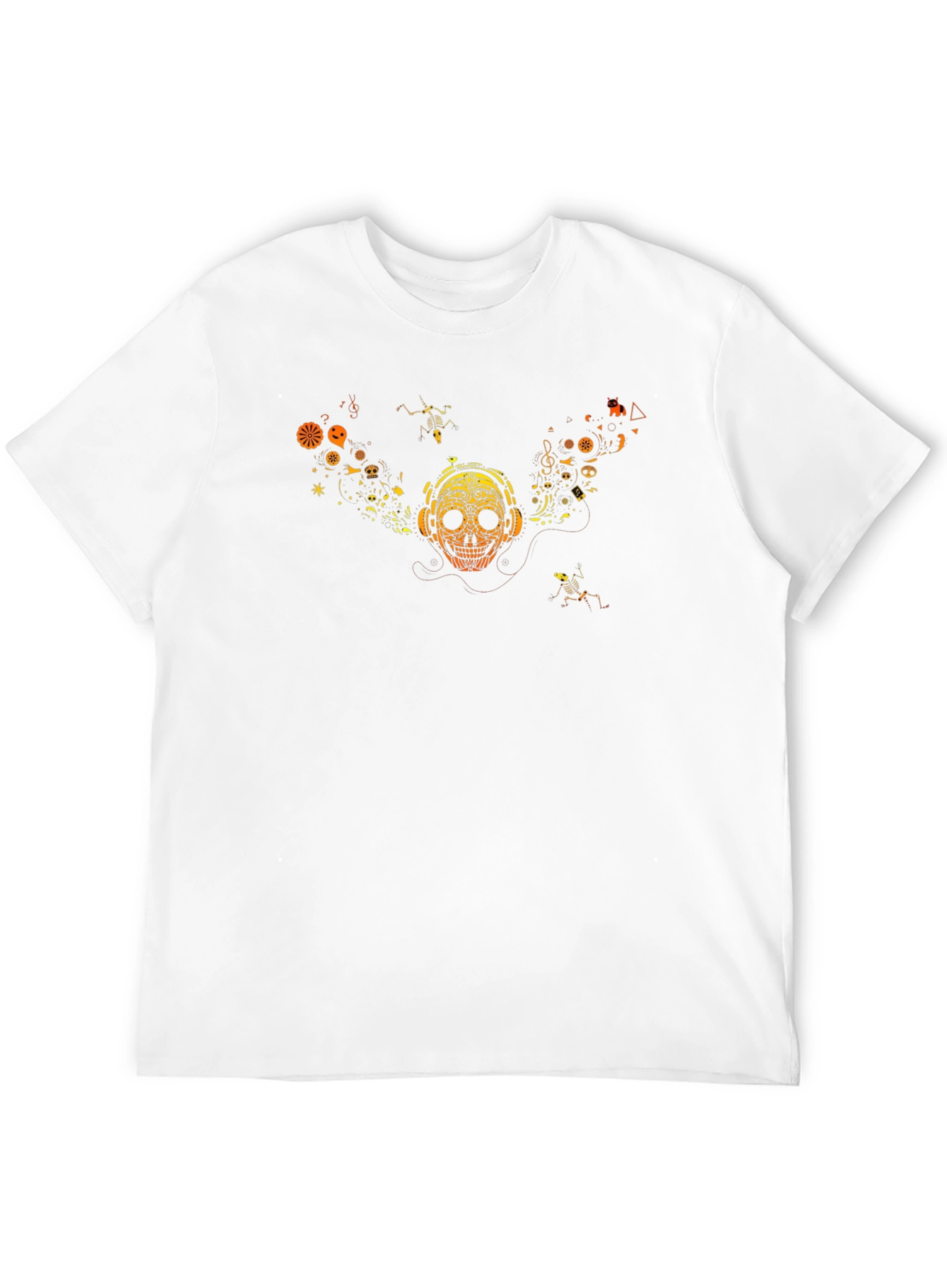 Black Skull Graphic Tee - Music Lover Style view 12