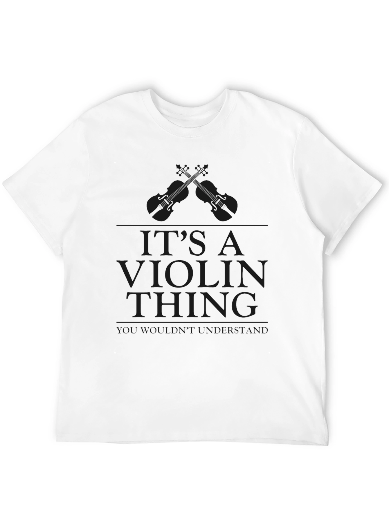 Black It's a Violin Thing Graphic T-Shirt - Black view 12