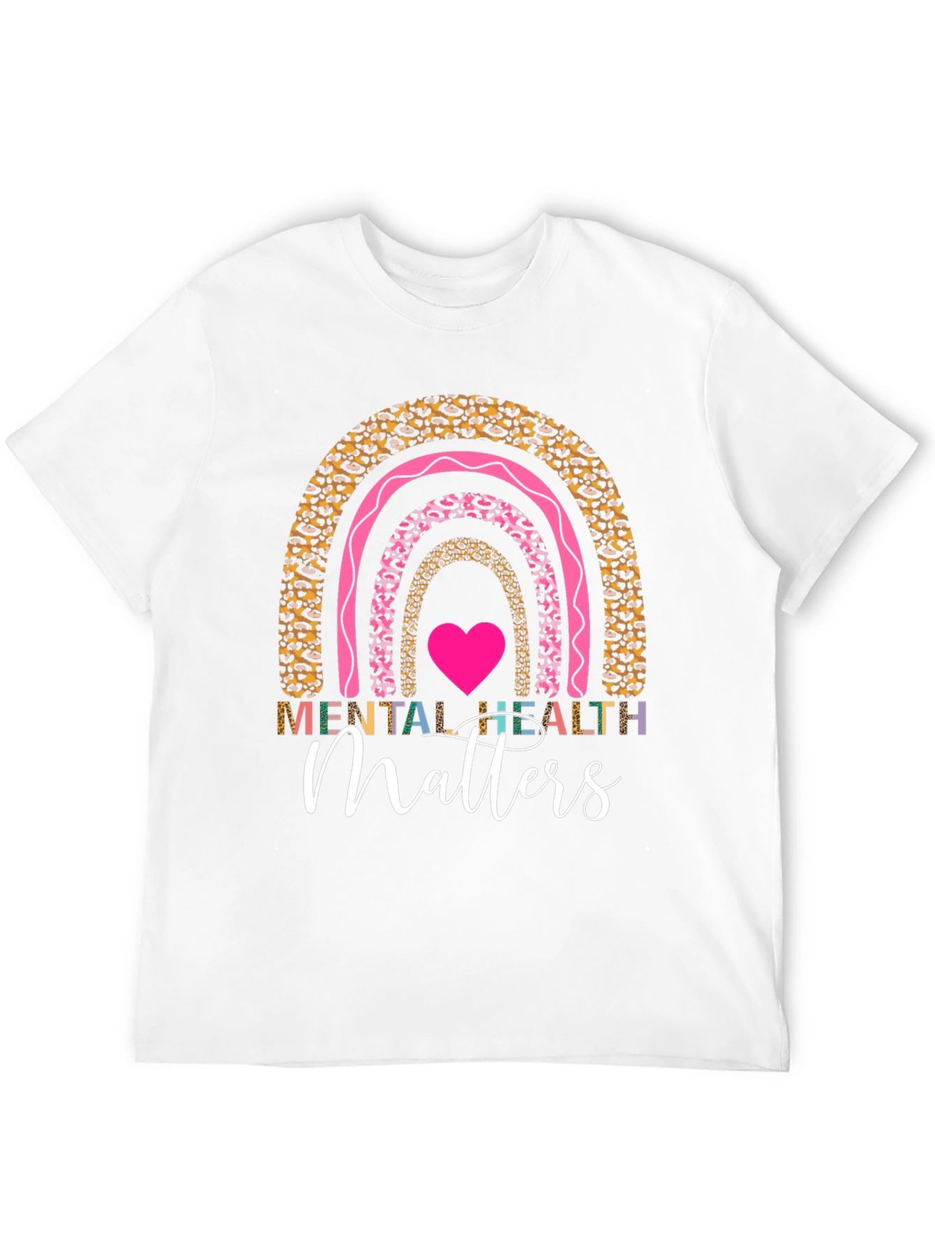 Black Mental Health Matters Rainbow Graphic Tee view 12