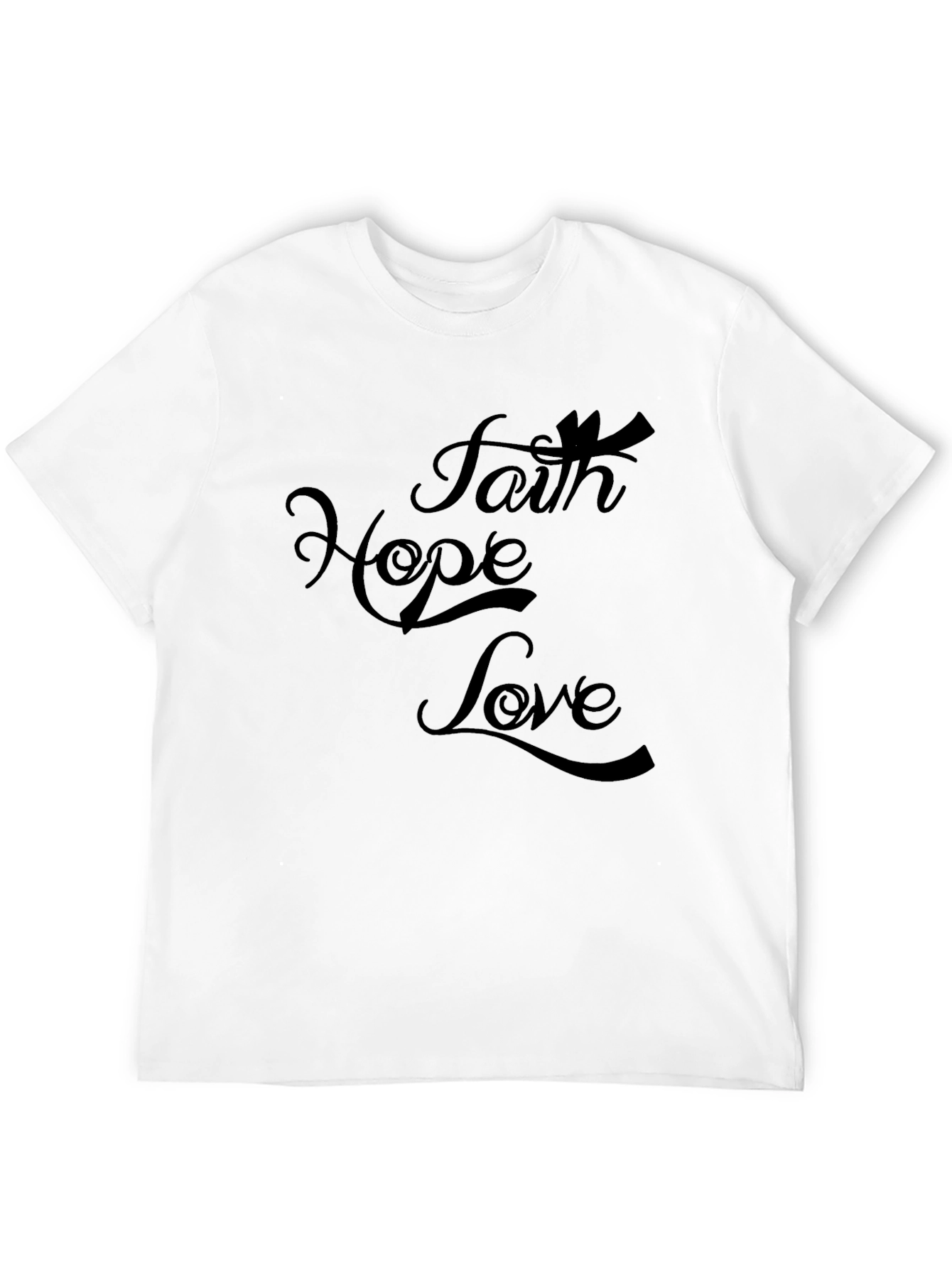 Black Faith, Hope, Love Graphic T-Shirt view 12