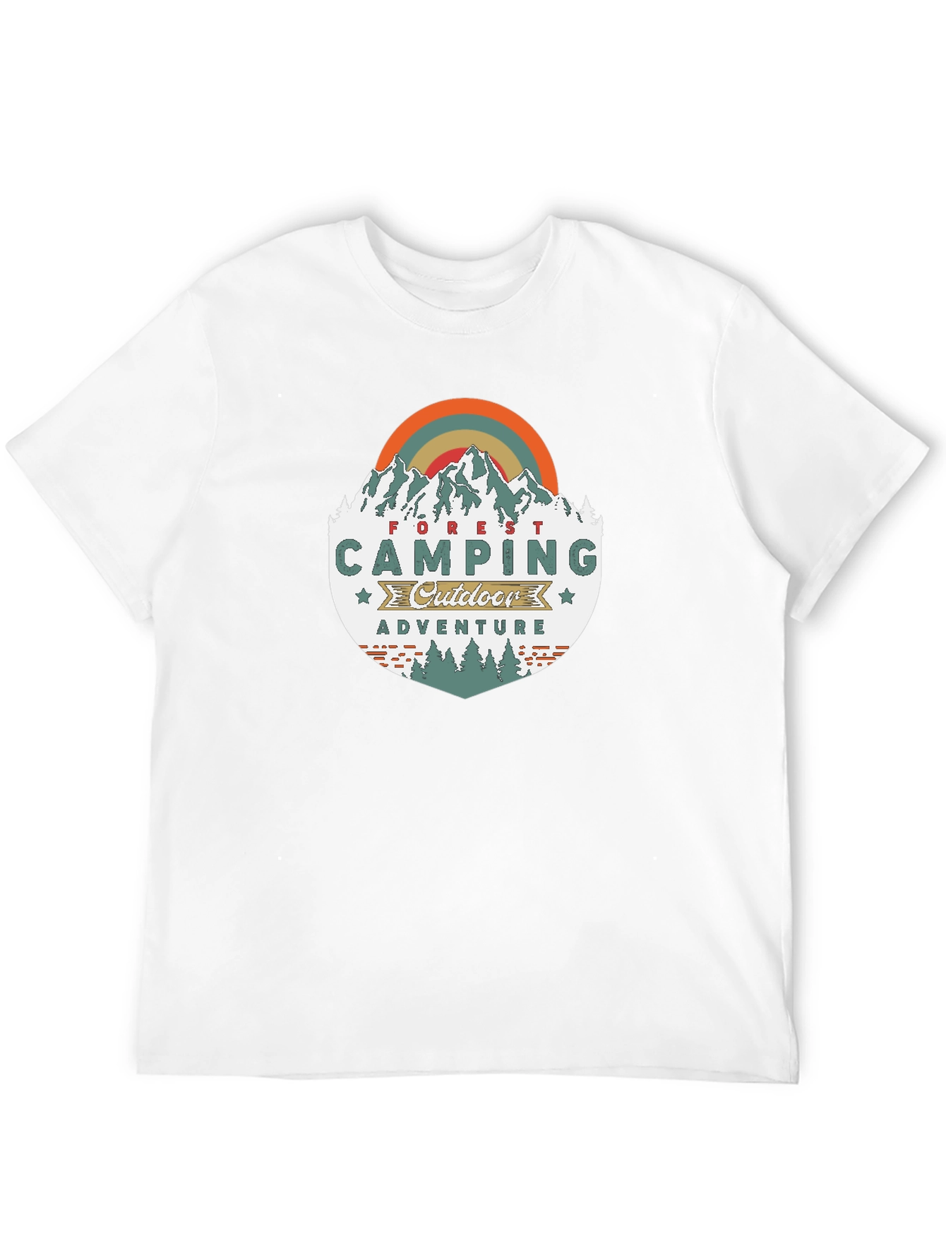 Black Camping Adventure Graphic Tee - Outdoors view 12