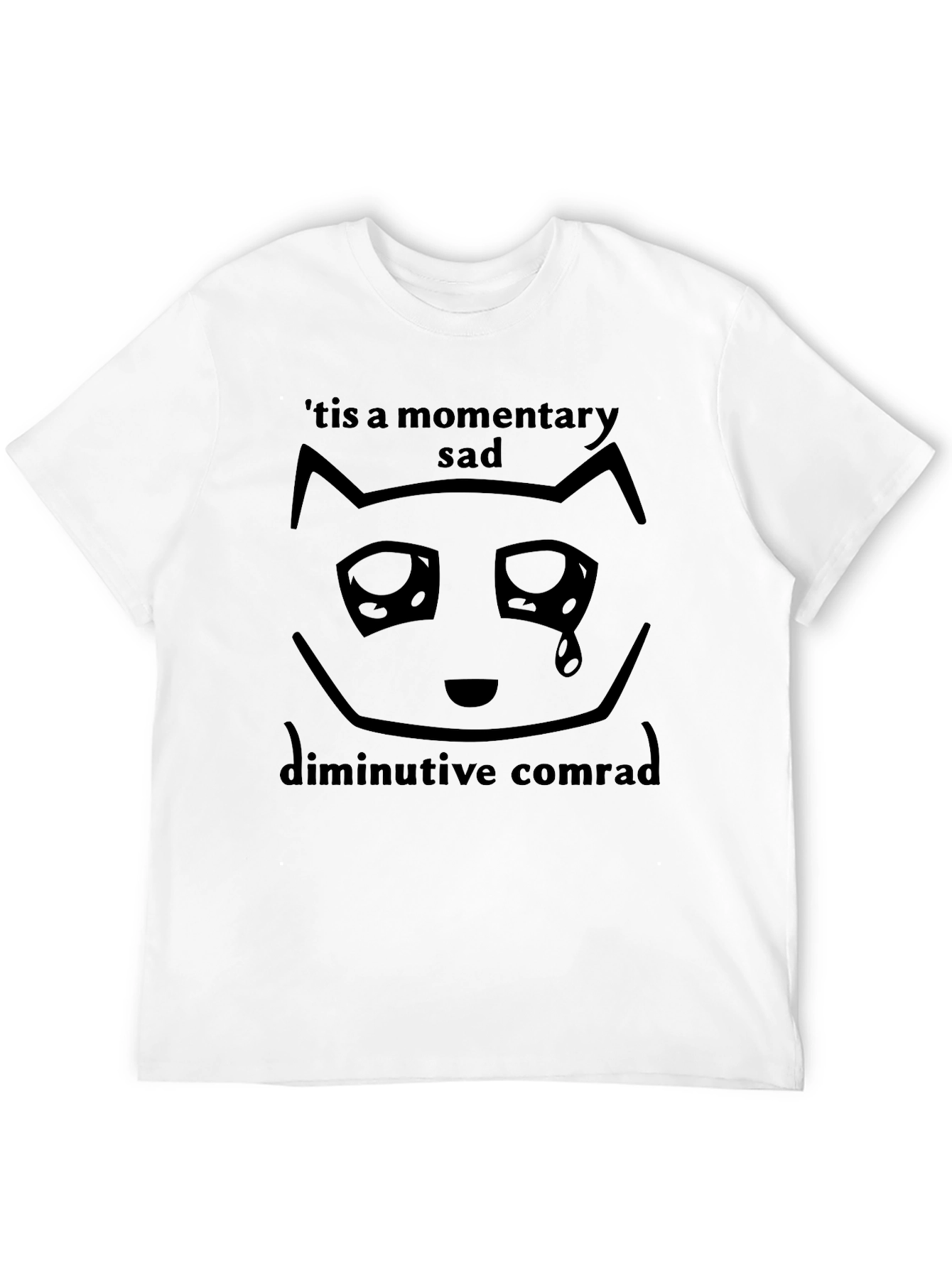 Black Sad Cat Meme T-Shirt view 12