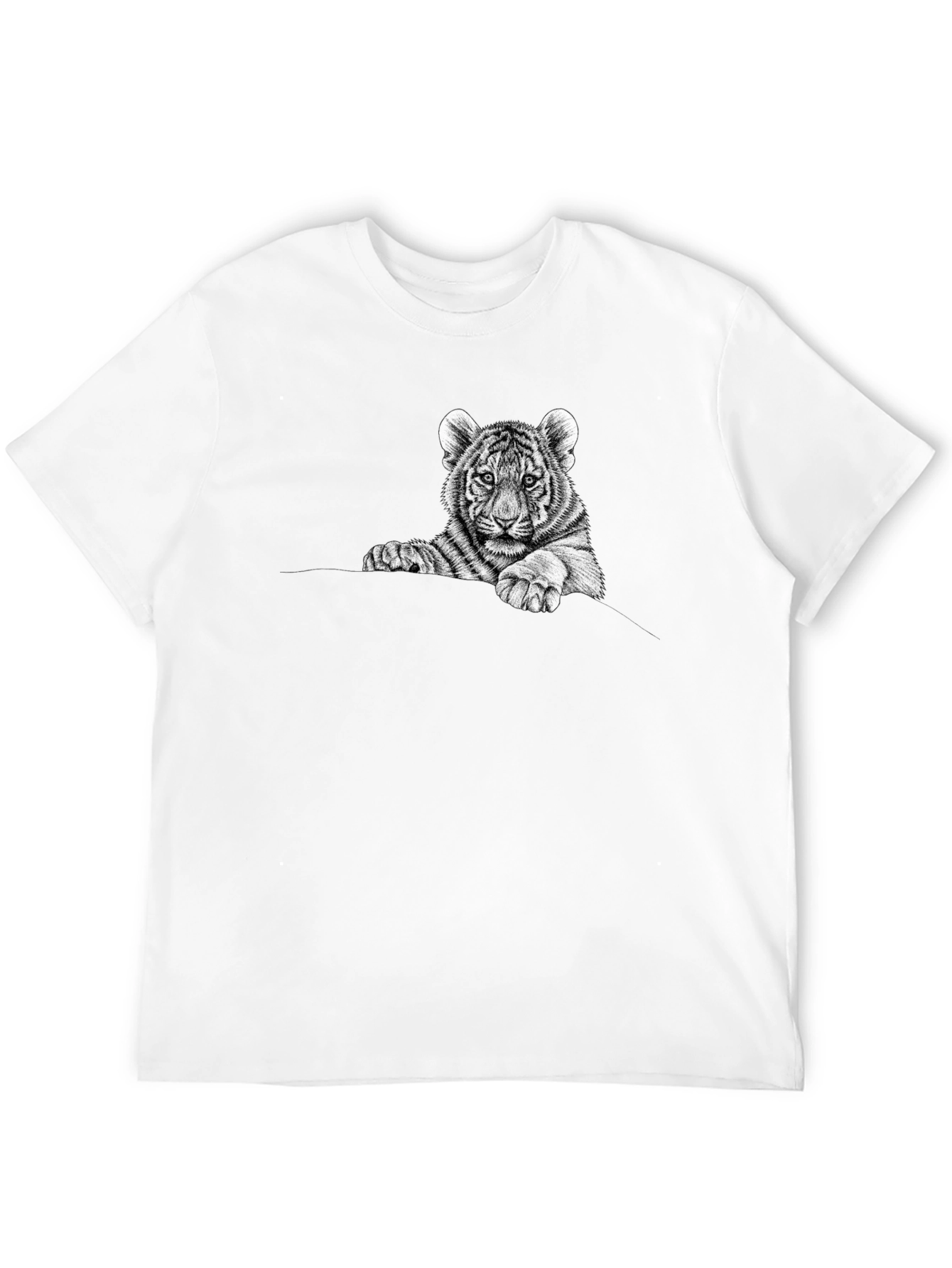 Black Tiger Cub Graphic Tee - Black Cotton view 12