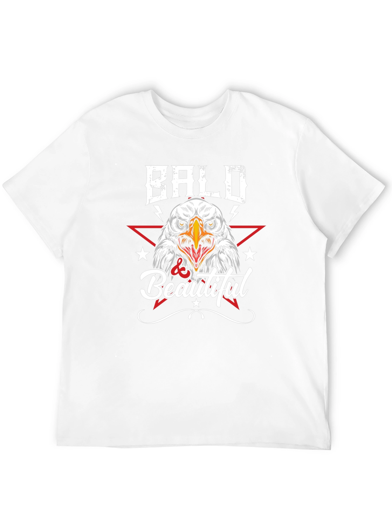 Black Bald & Beautiful Eagle Graphic T-Shirt view 12