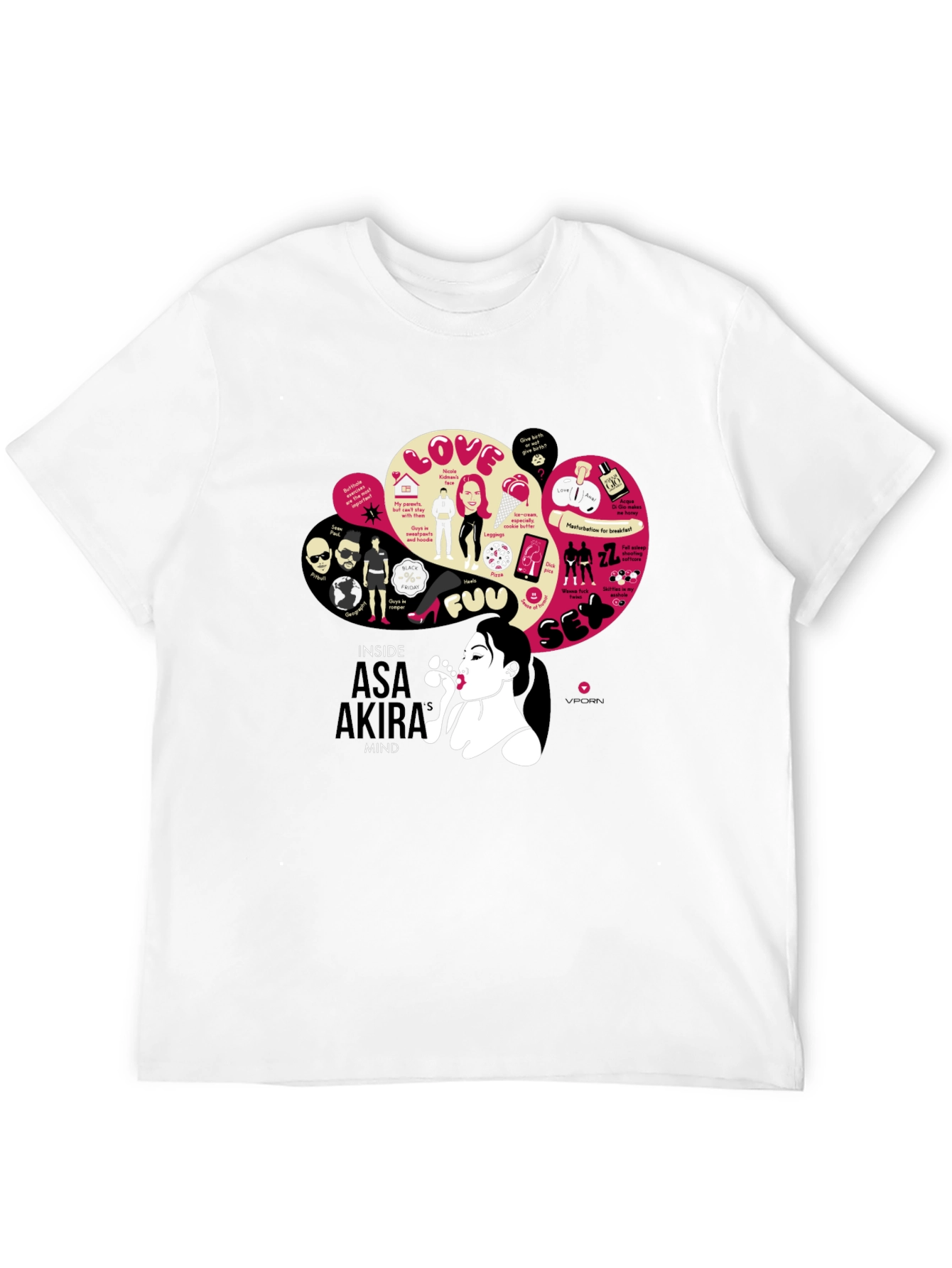 Black Asa Akira Mind Black T-Shirt view 12