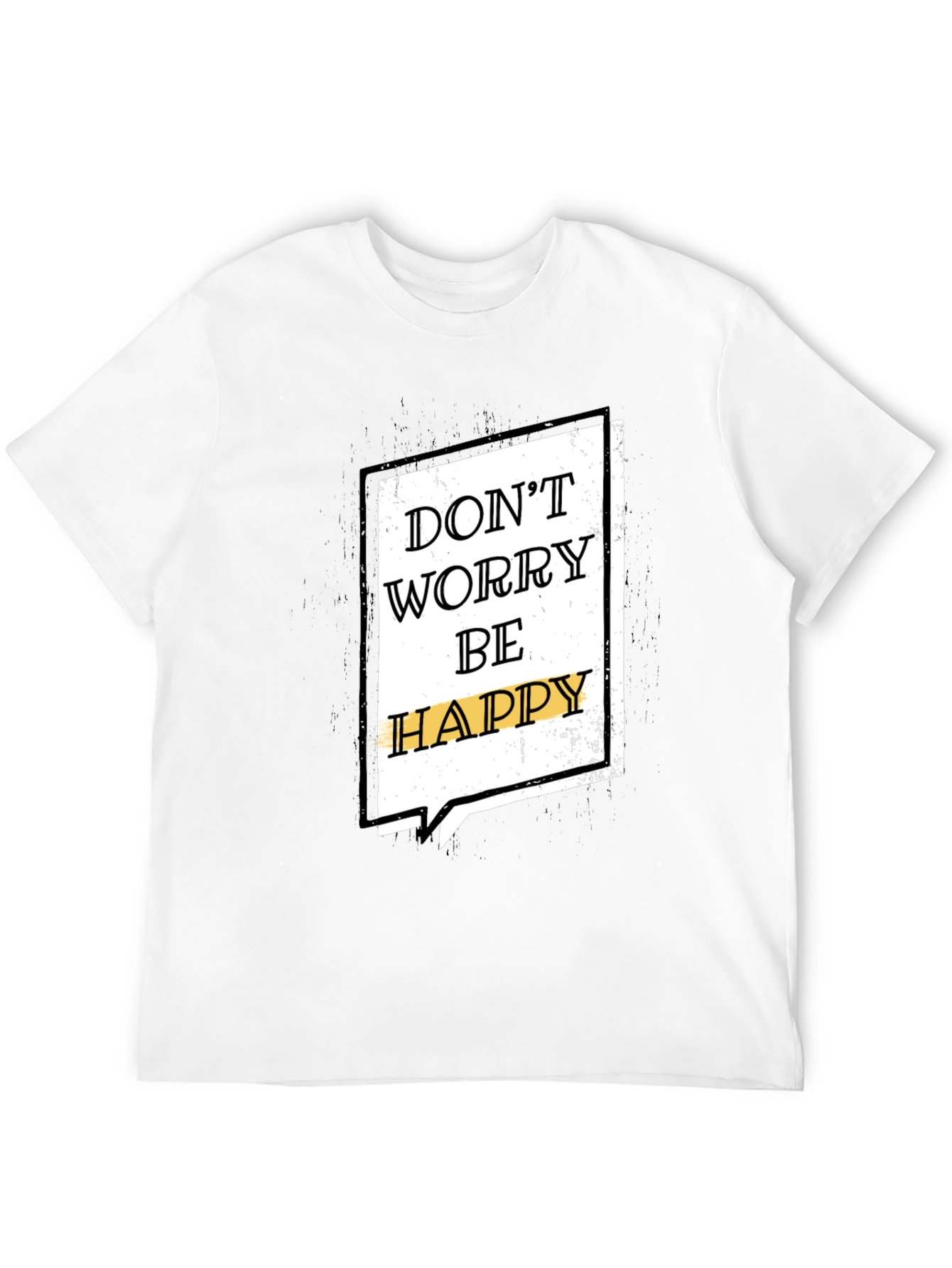 Black Don't Worry Be Happy Graphic Tee view 12