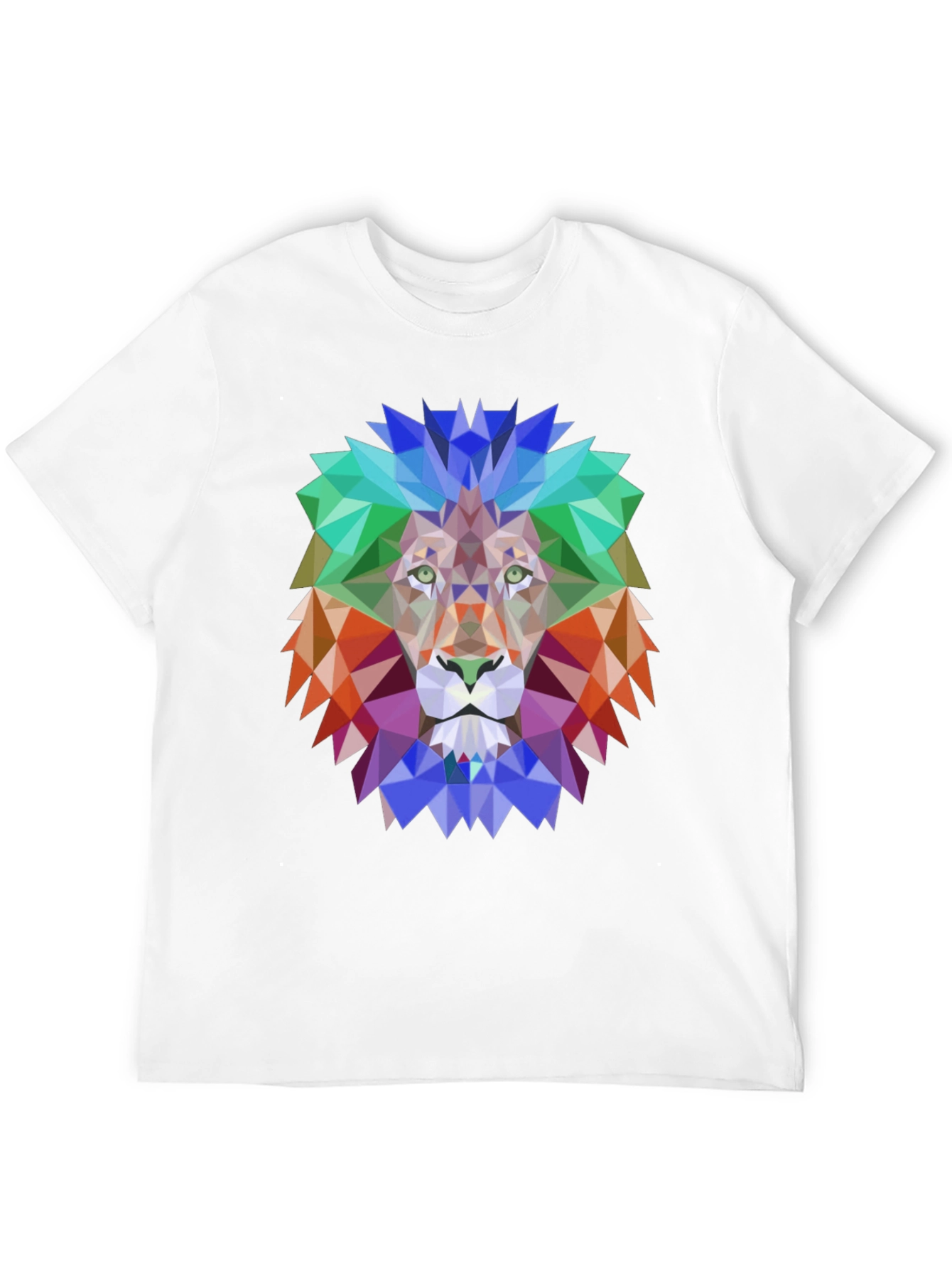 Black Geometric Lion Graphic Tee - Bold Design, Black Shirt view 12