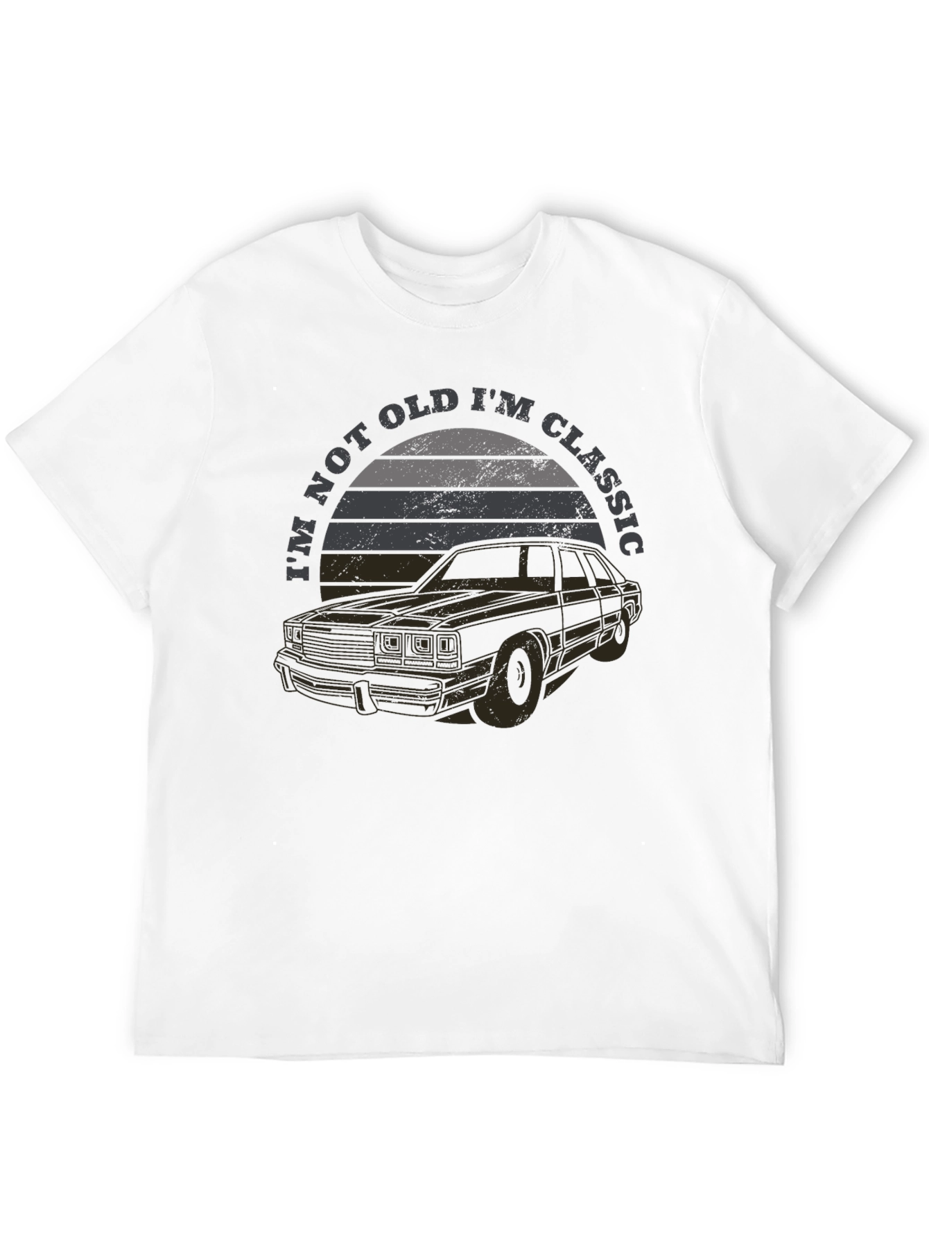 Black Classic Car T-Shirt - I'm Not Old I'm Classic view 12