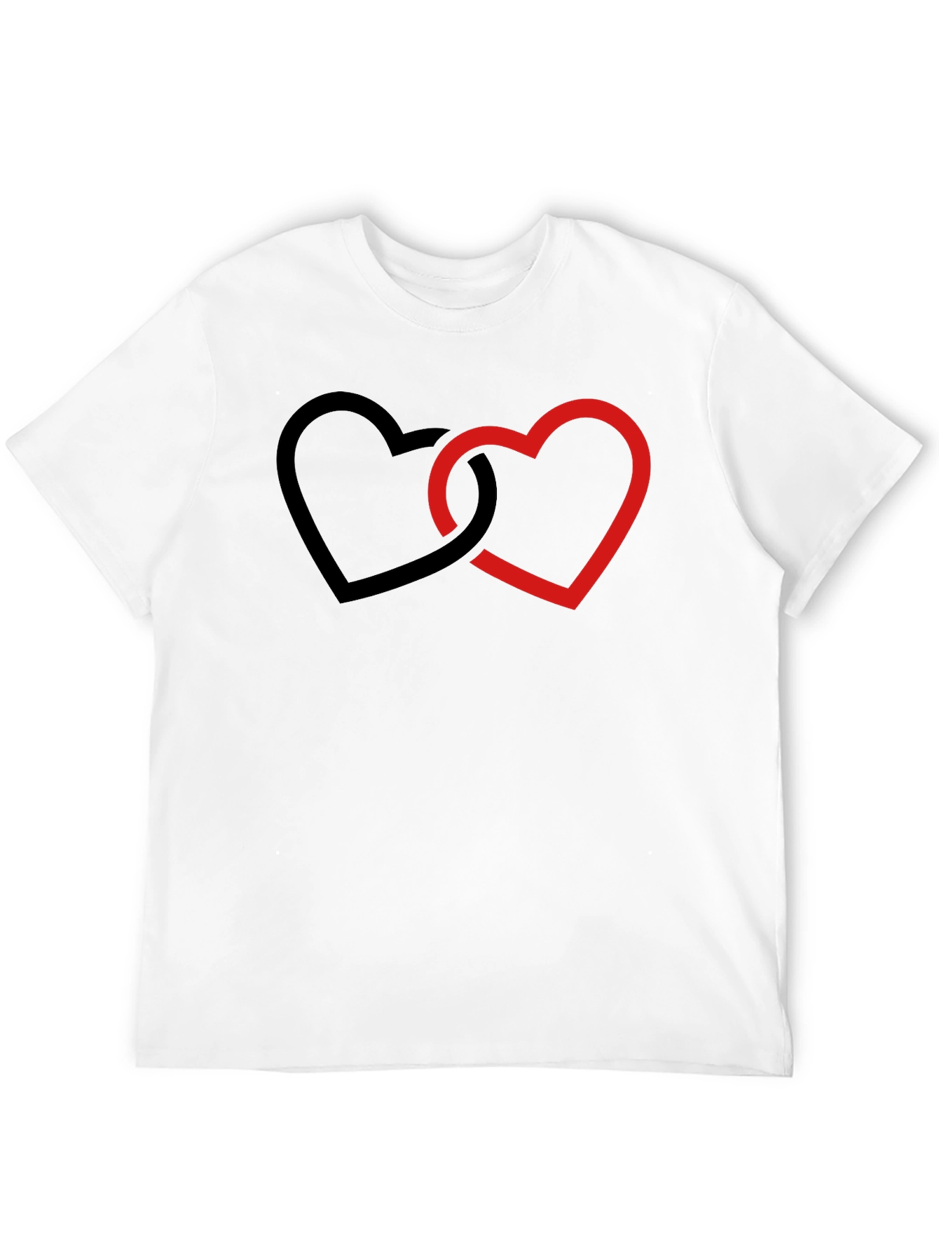 Black Linked Hearts Graphic Black T-Shirt view 12