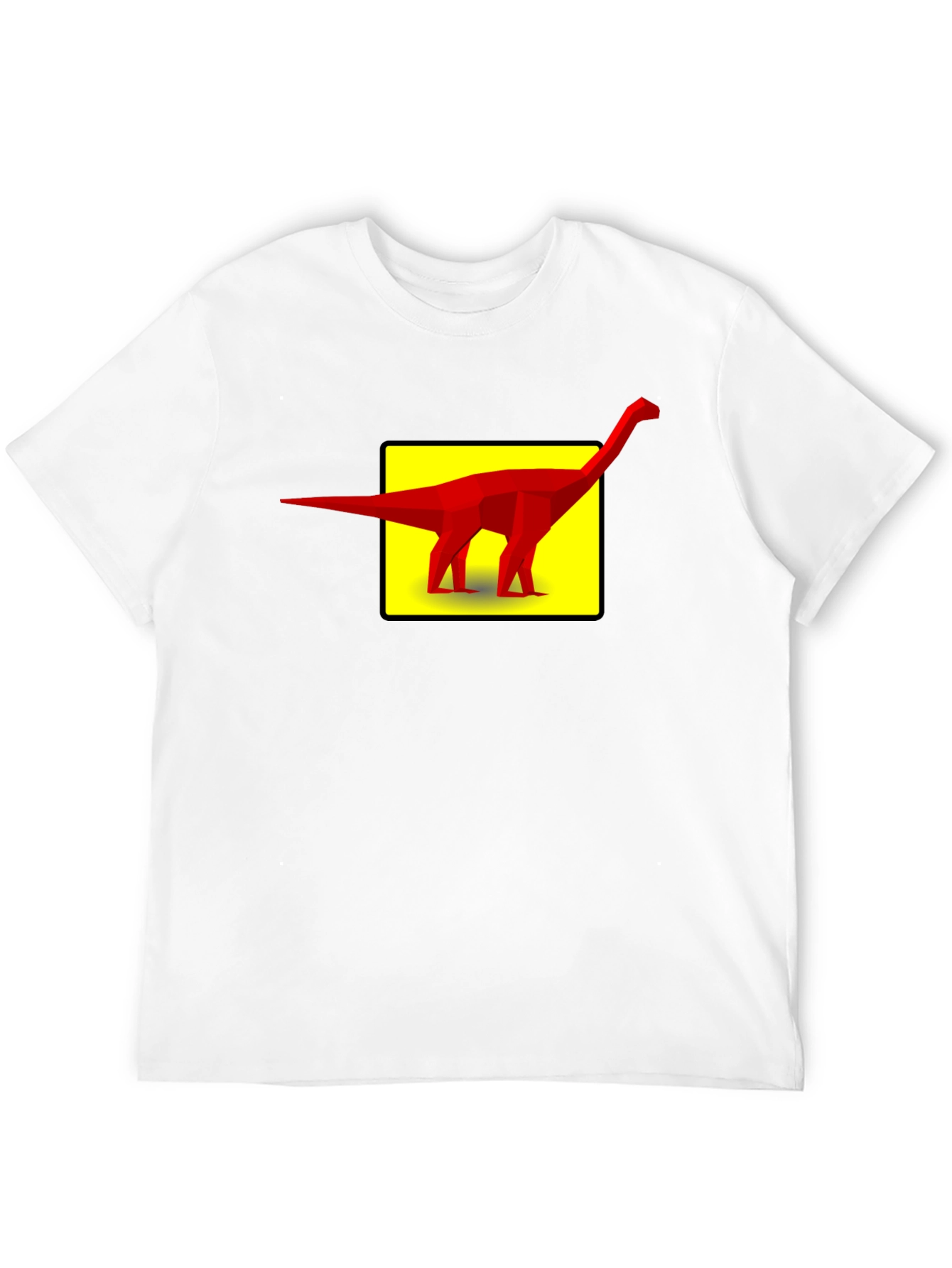 Black Geometric Dinosaur Graphic Tee - Black view 12