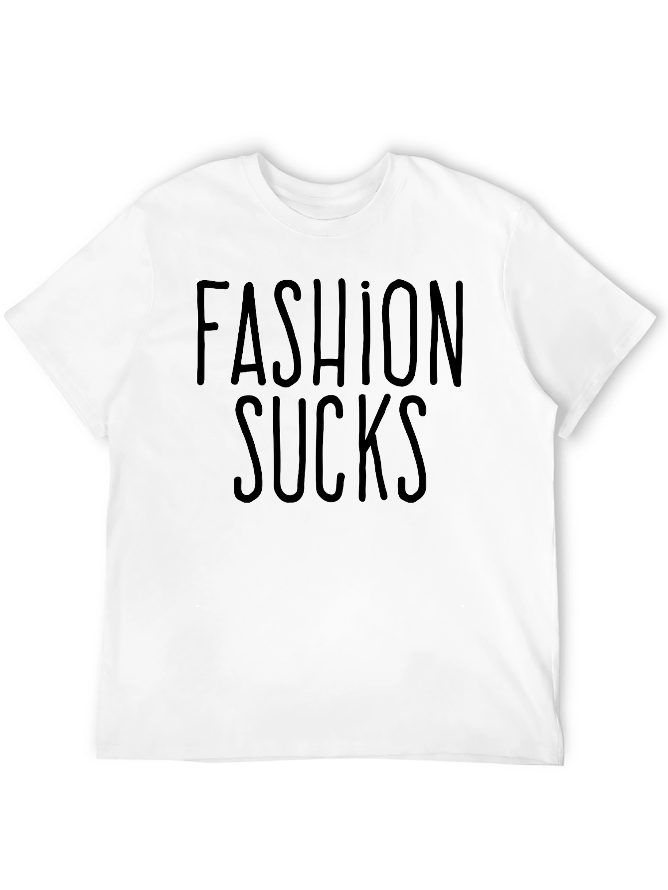 Black Fashion Sucks Graphic Tee -  Mens Black T-Shirt view 12