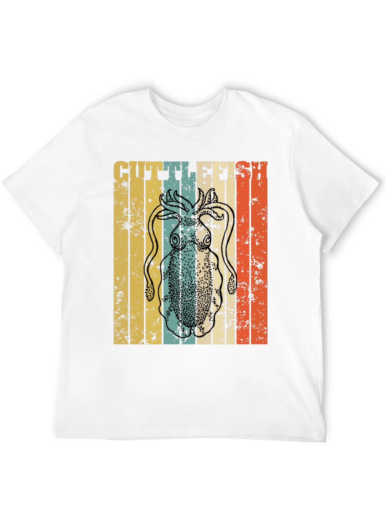 Black Retro Cuttlefish Graphic Tee view 12
