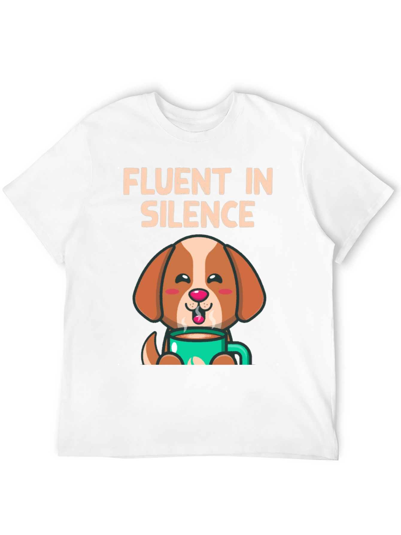Black Fluent In Silence Coffee Dog Graphic Tee view 12