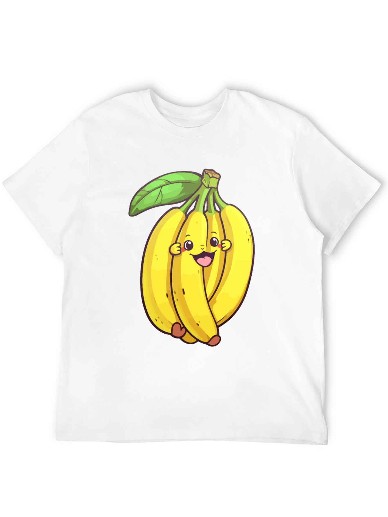 Black Funny Banana Cartoon Black T-Shirt view 12