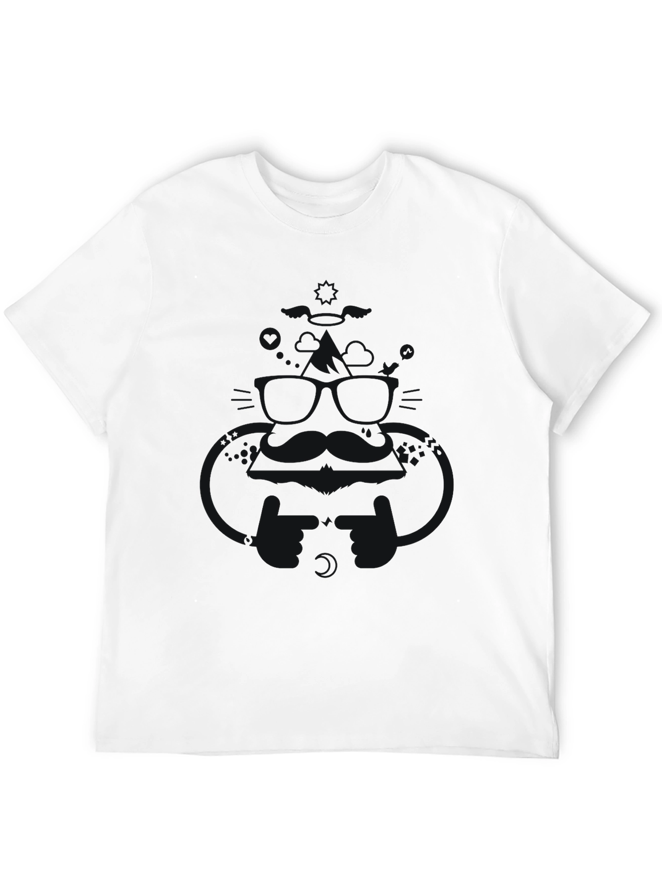 Black Men's Solid Black Crew Neck T-Shirt view 12