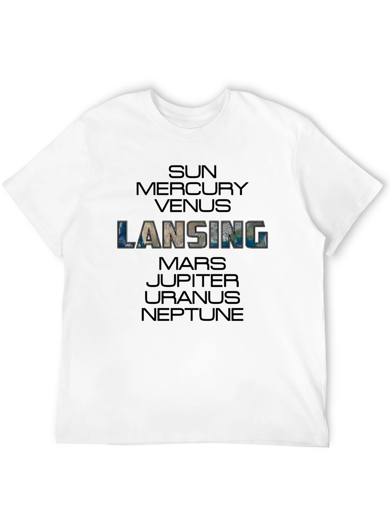 Black Lansing Planets Graphic Black T-Shirt view 12