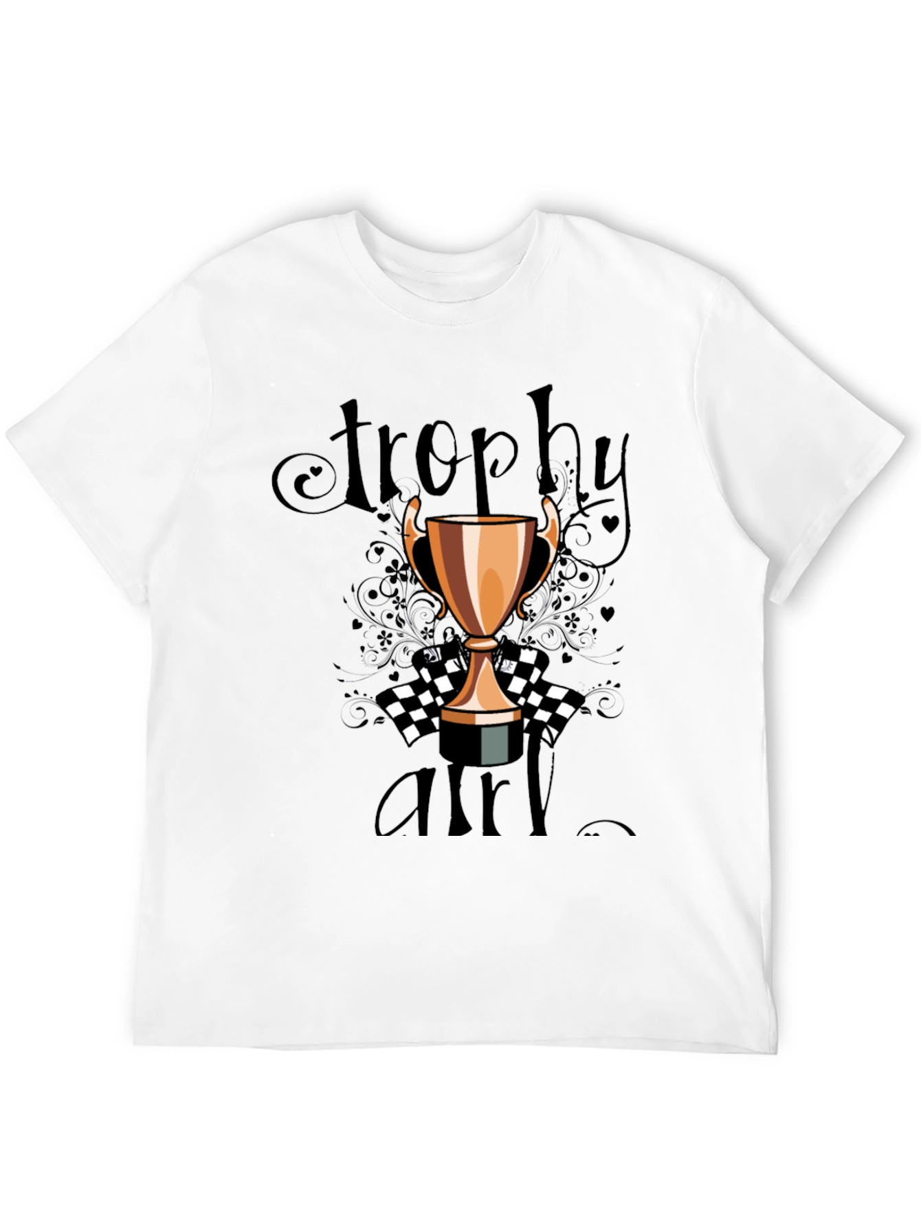 Black Trophy Girl Graphic Tee - Black Crew Neck view 12