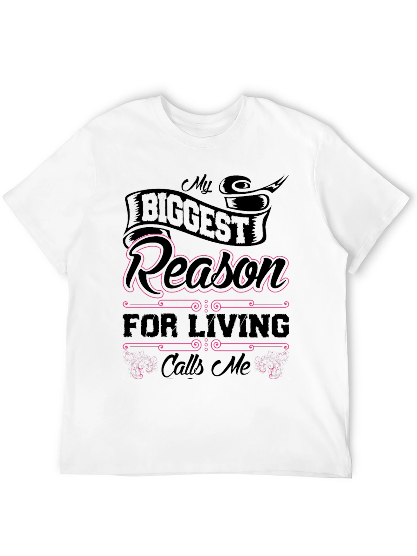 Black My Biggest Reason For Living T-Shirt view 12