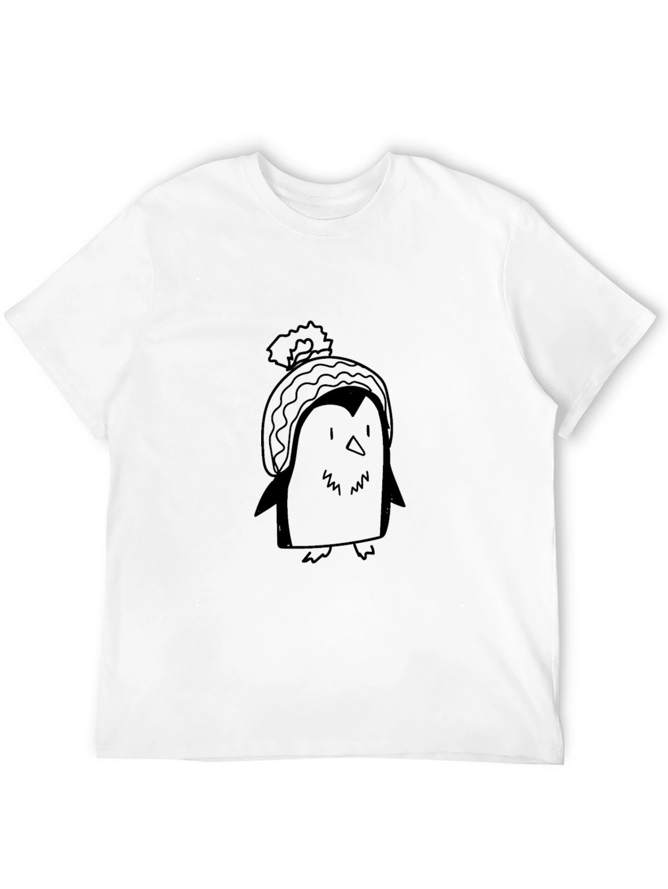 Black Penguin Beanie T-Shirt view 12