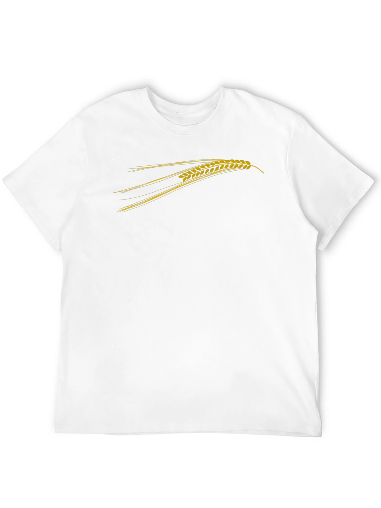 Black Men's Black T-Shirt with Wheat Graphic view 12