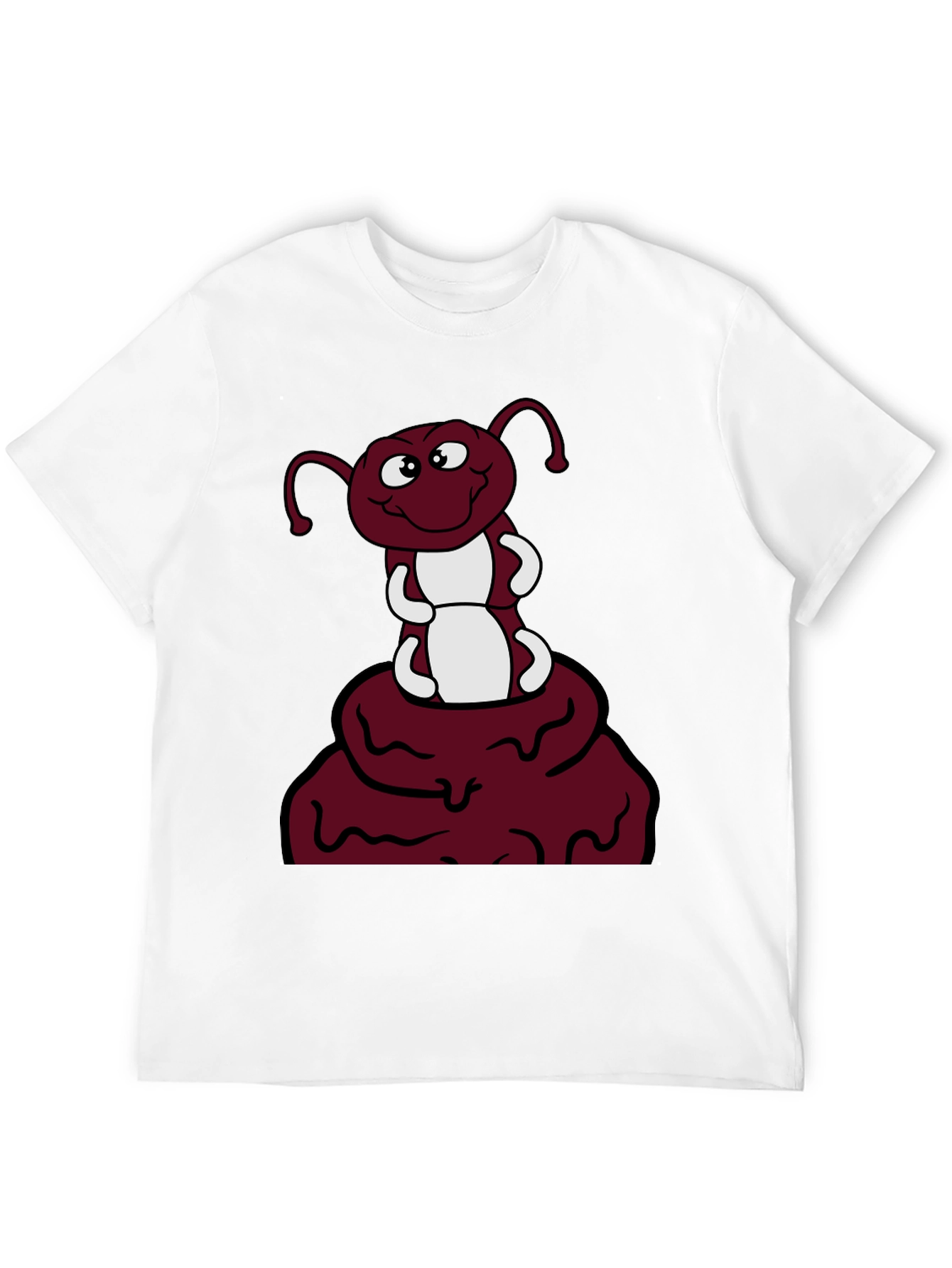 Black Funny Ant Cartoon Graphic Print Tee view 12