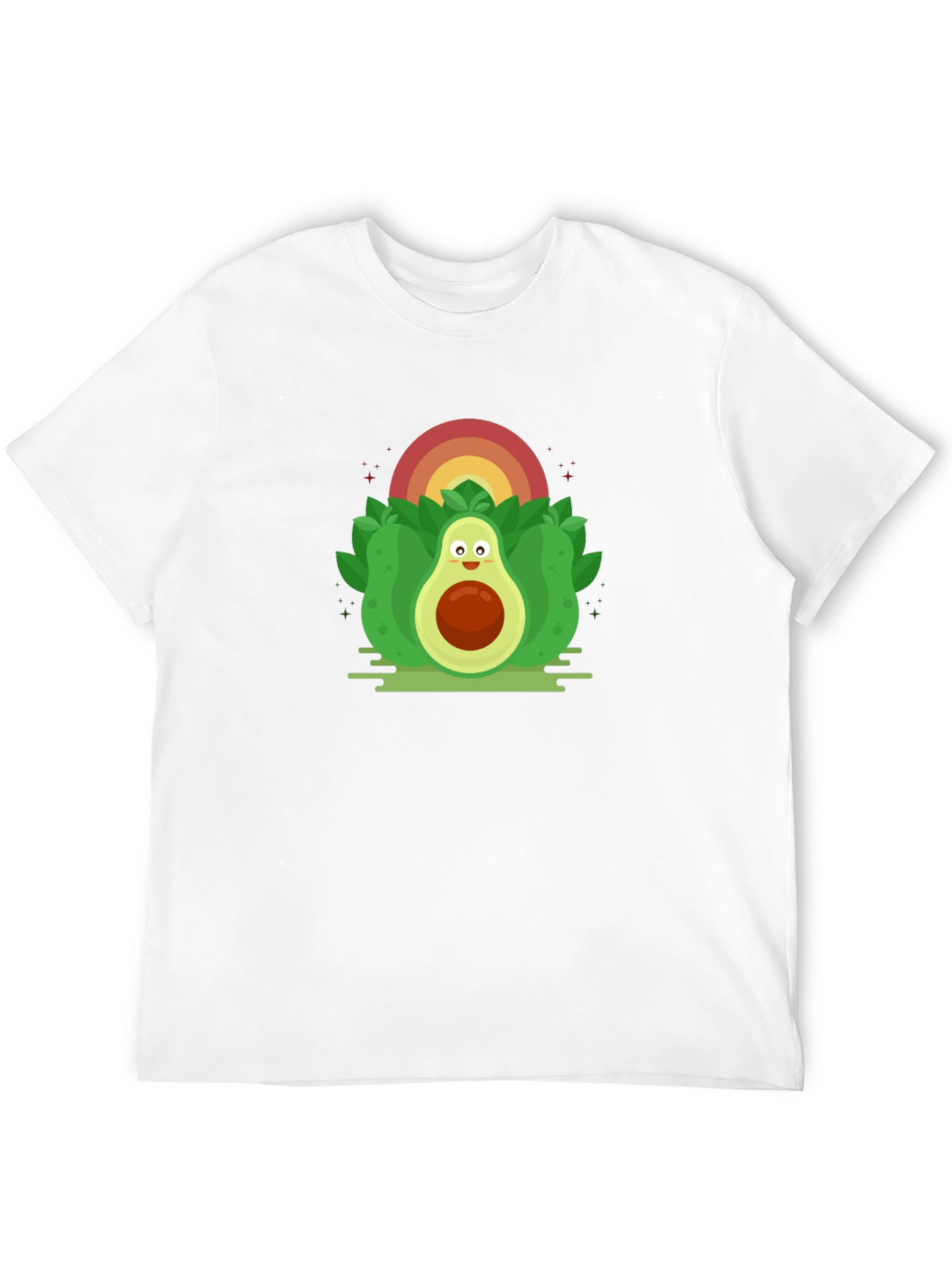 Black Avocado Rainbow Graphic Black T-Shirt view 12