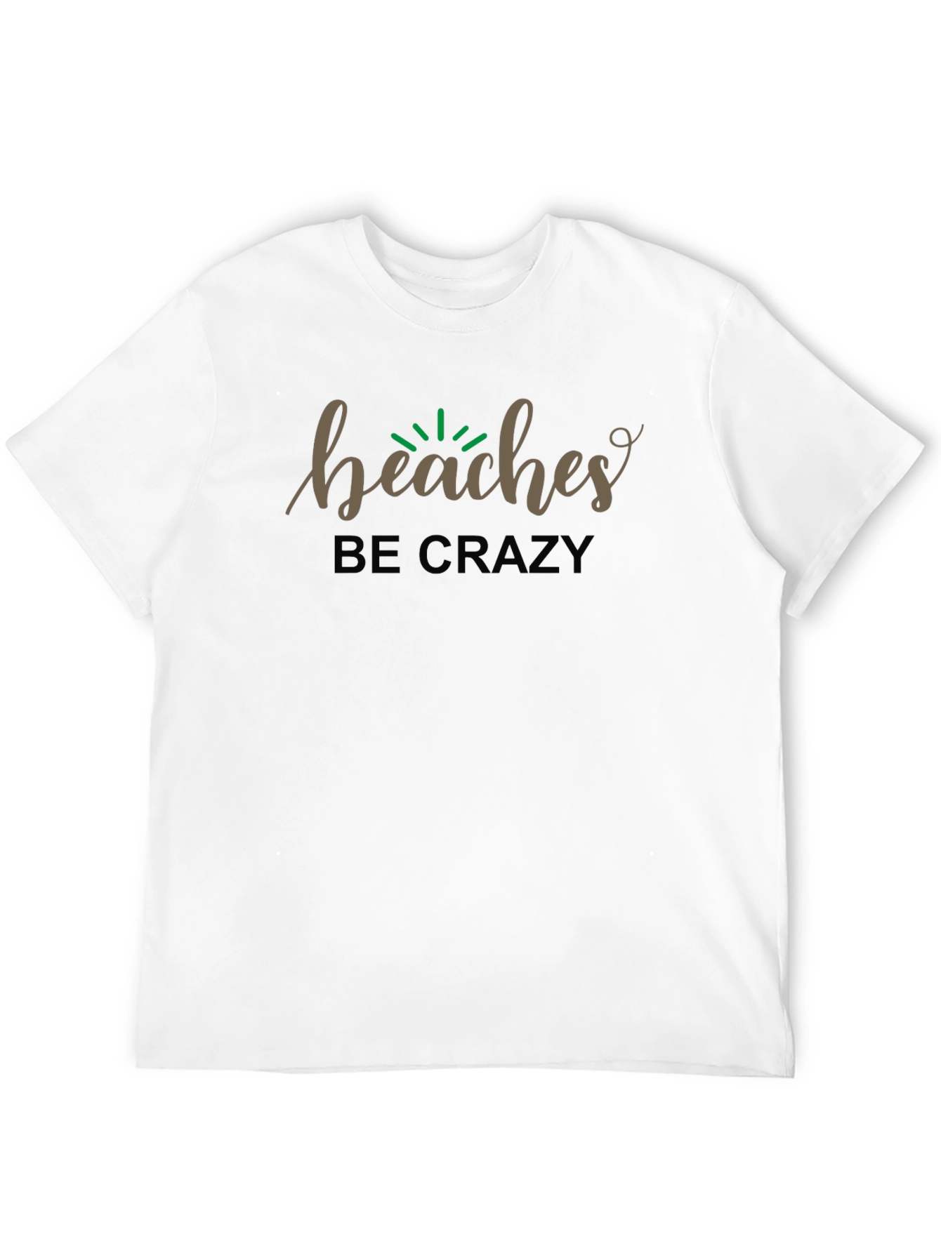 Black Beaches Be Crazy Black Graphic T-Shirt view 12