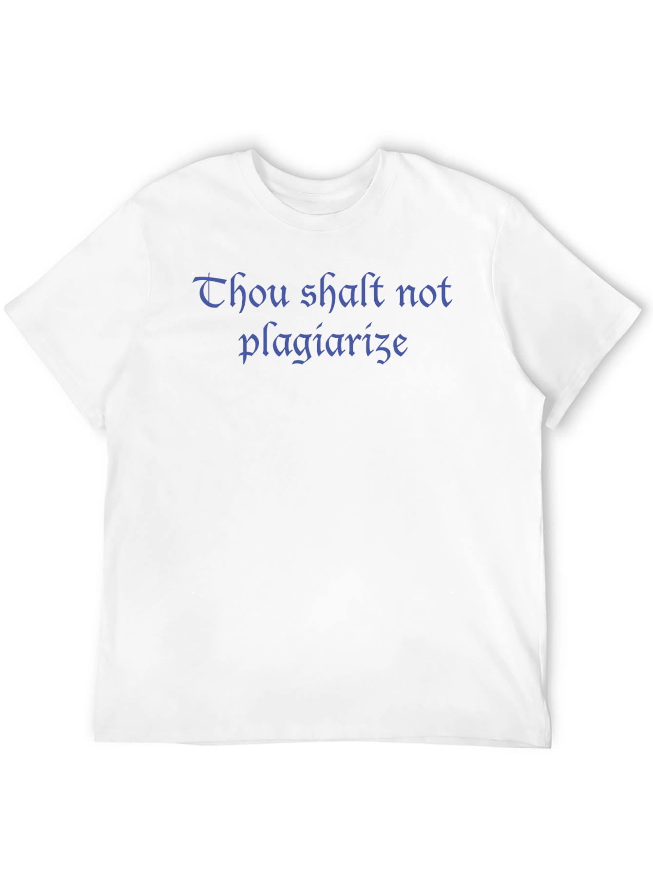 Black Thou Shalt Not Plagiarize Graphic Tee view 12