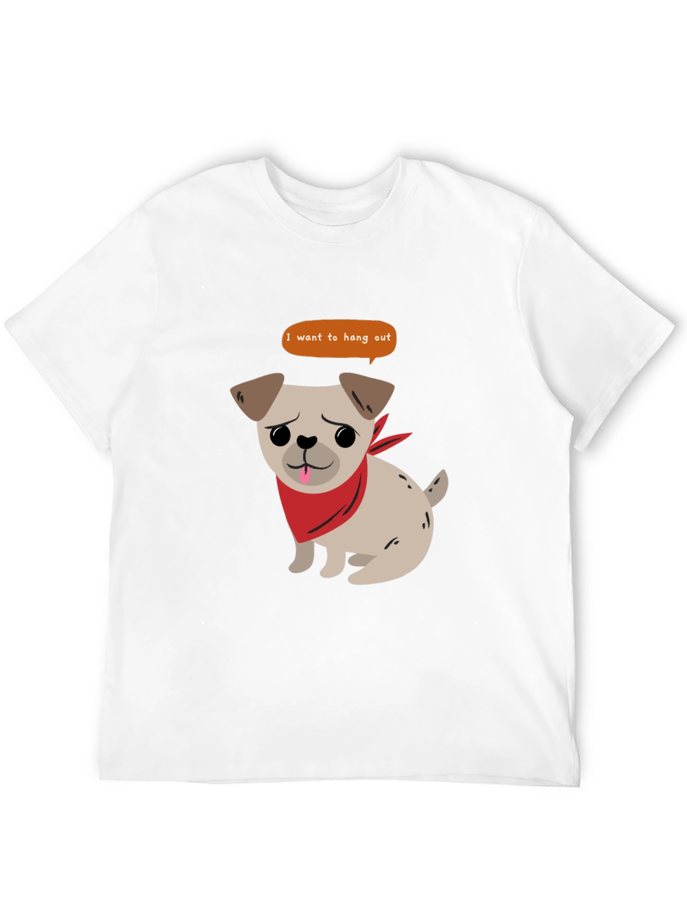 Black Dog Lover Black T-Shirt - "I Want To Hang Out" Graphic Tee view 12