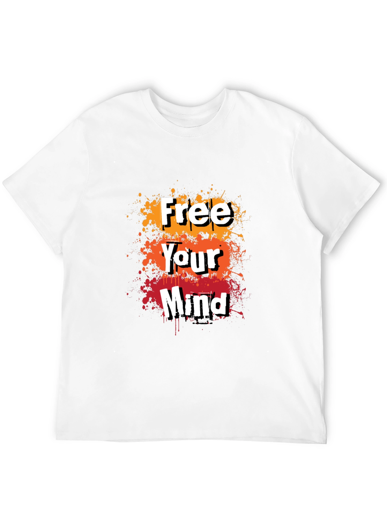 Black Free Your Mind Graphic Tee - Trendy Men's T-Shirt view 12
