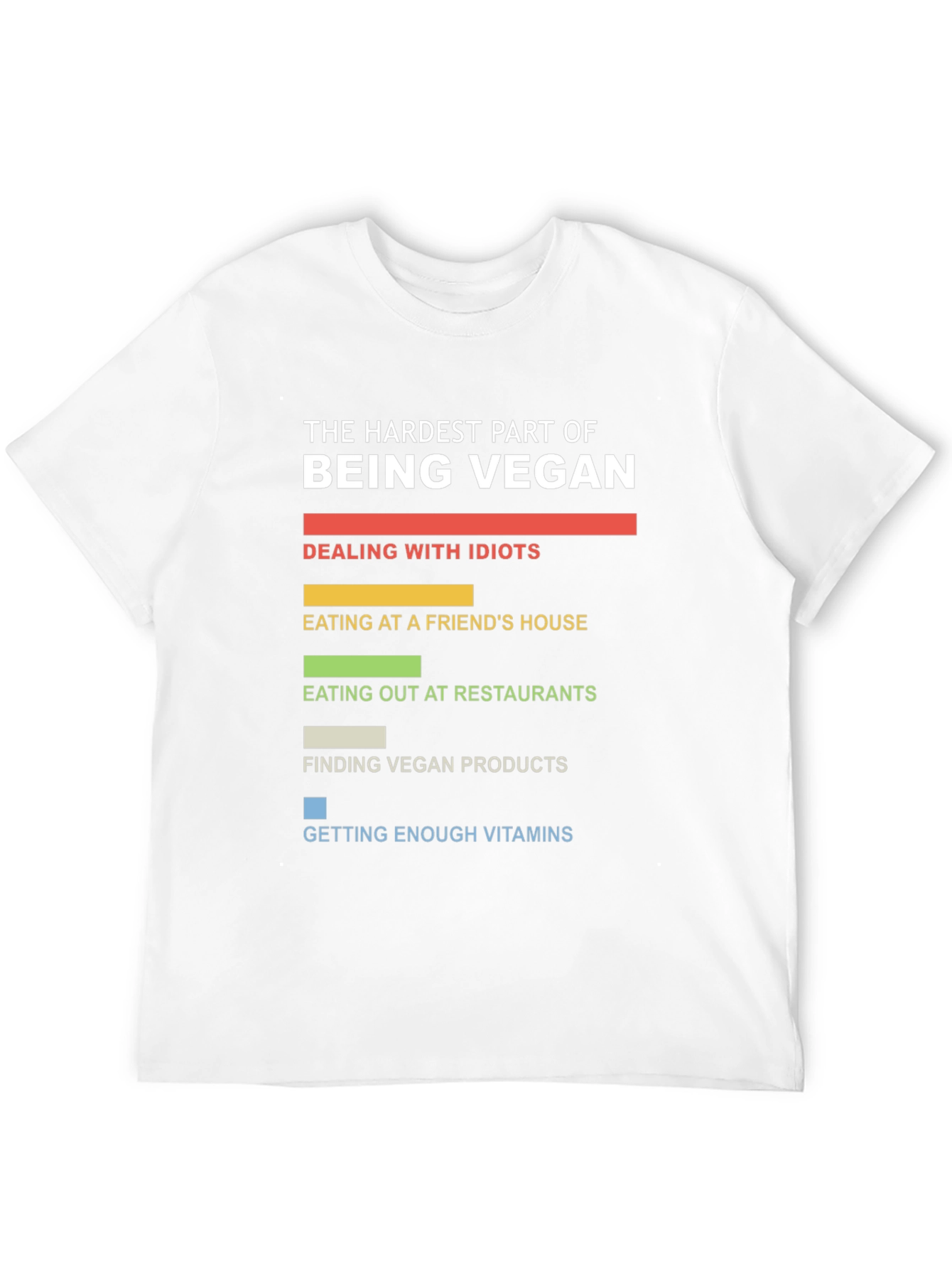 Black Hardest Part Being Vegan T-Shirt view 12