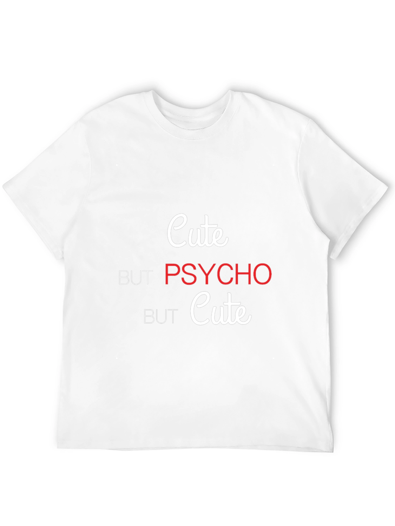 Black Cute but Psycho T-Shirt - Trendy Graphic Tee view 12