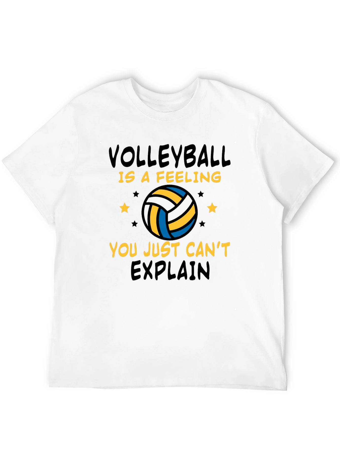 Black Volleyball Is A Feeling Graphic T-Shirt view 12