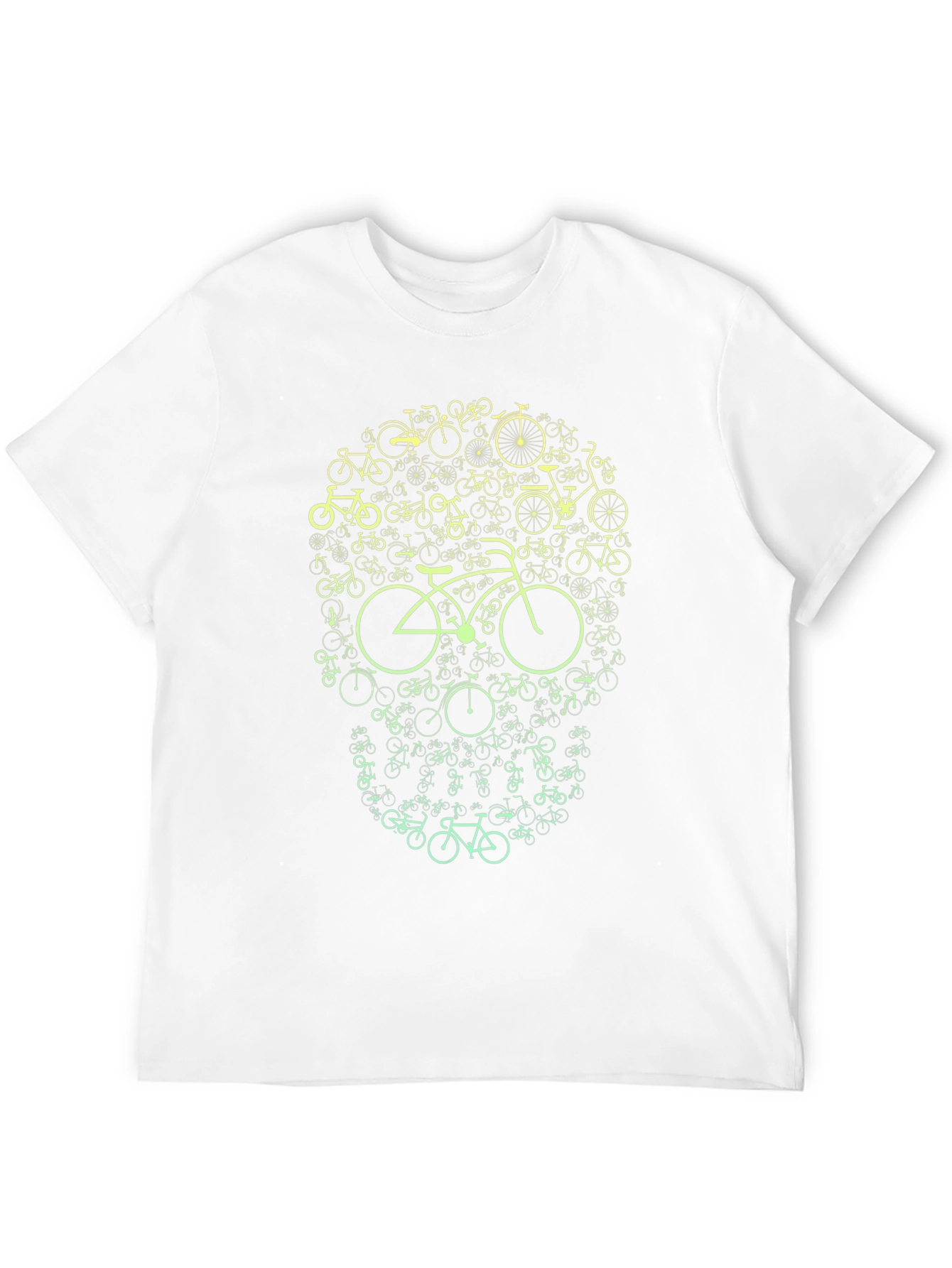 Black Bike Skull Graphic Tee - Cycling Enthusiast T-Shirt view 12