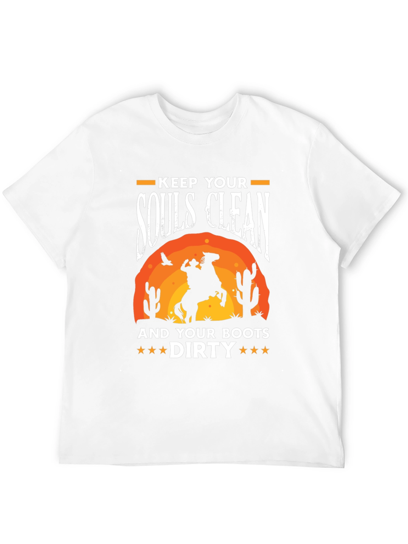 Keep Your Souls Clean Cowboy Graphic Tee - 12