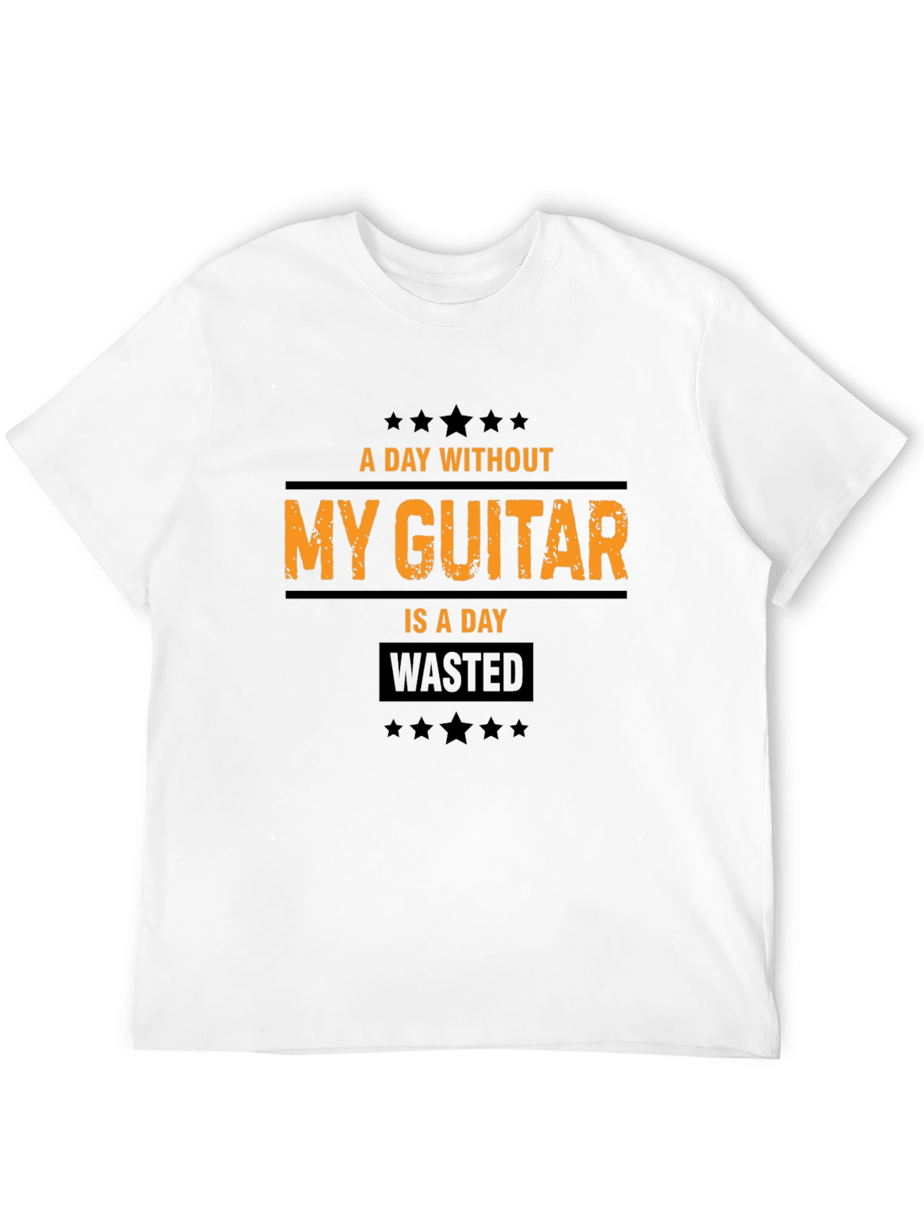 Black Guitar Lover T-Shirt: A Day Without My Guitar view 12