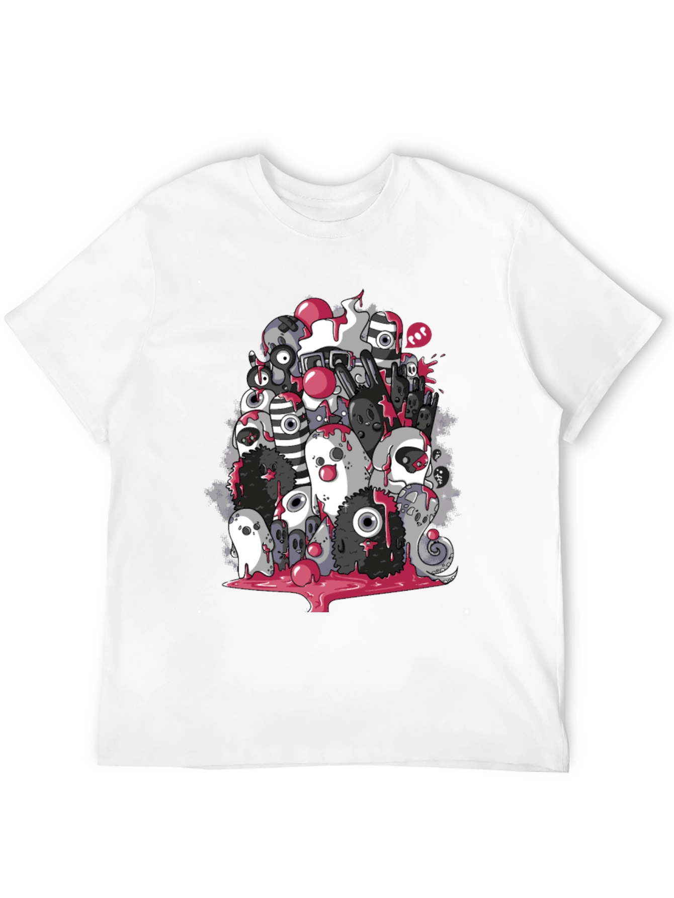 Black Monster Doodle Graphic T-Shirt view 12