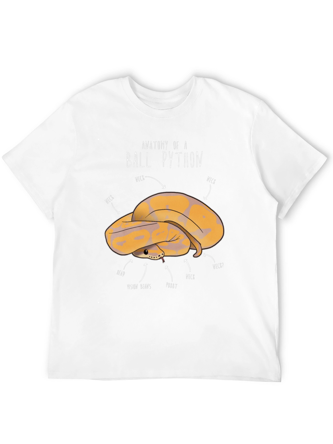 Black Anatomy of a Ball Python T-Shirt view 12