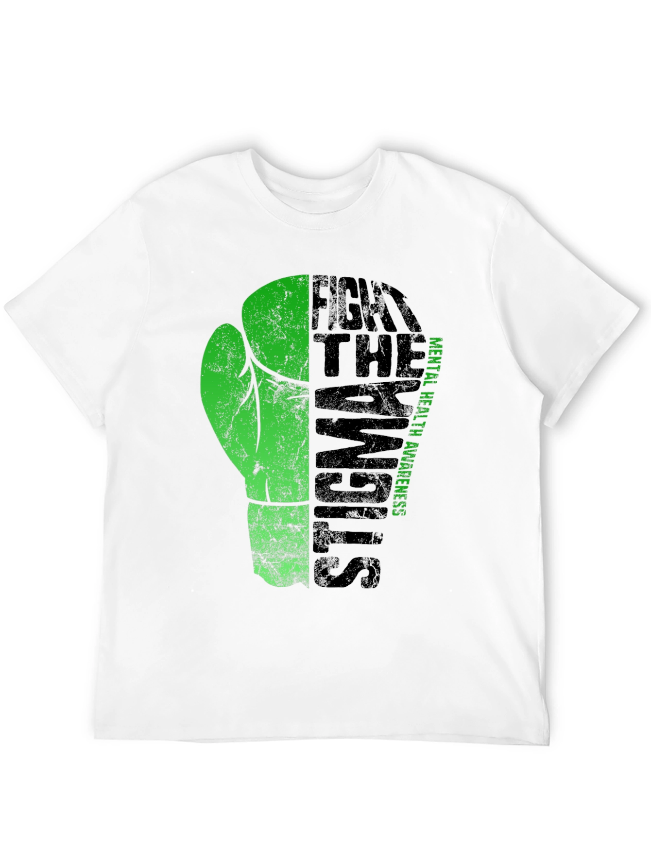 Black Fight the Stigma Mental Health Awareness T-Shirt view 12
