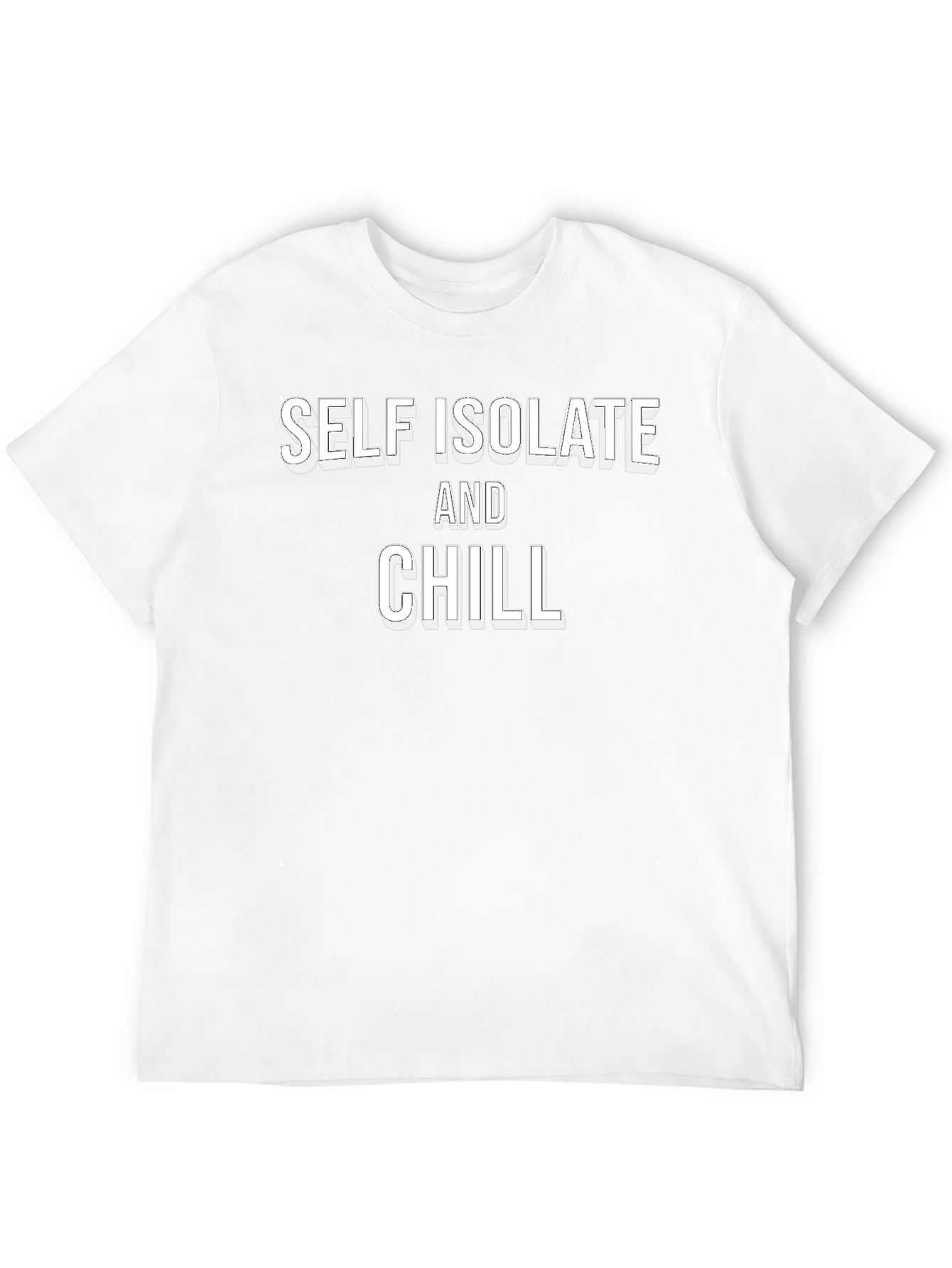Black Self Isolate and Chill Graphic Tee view 12
