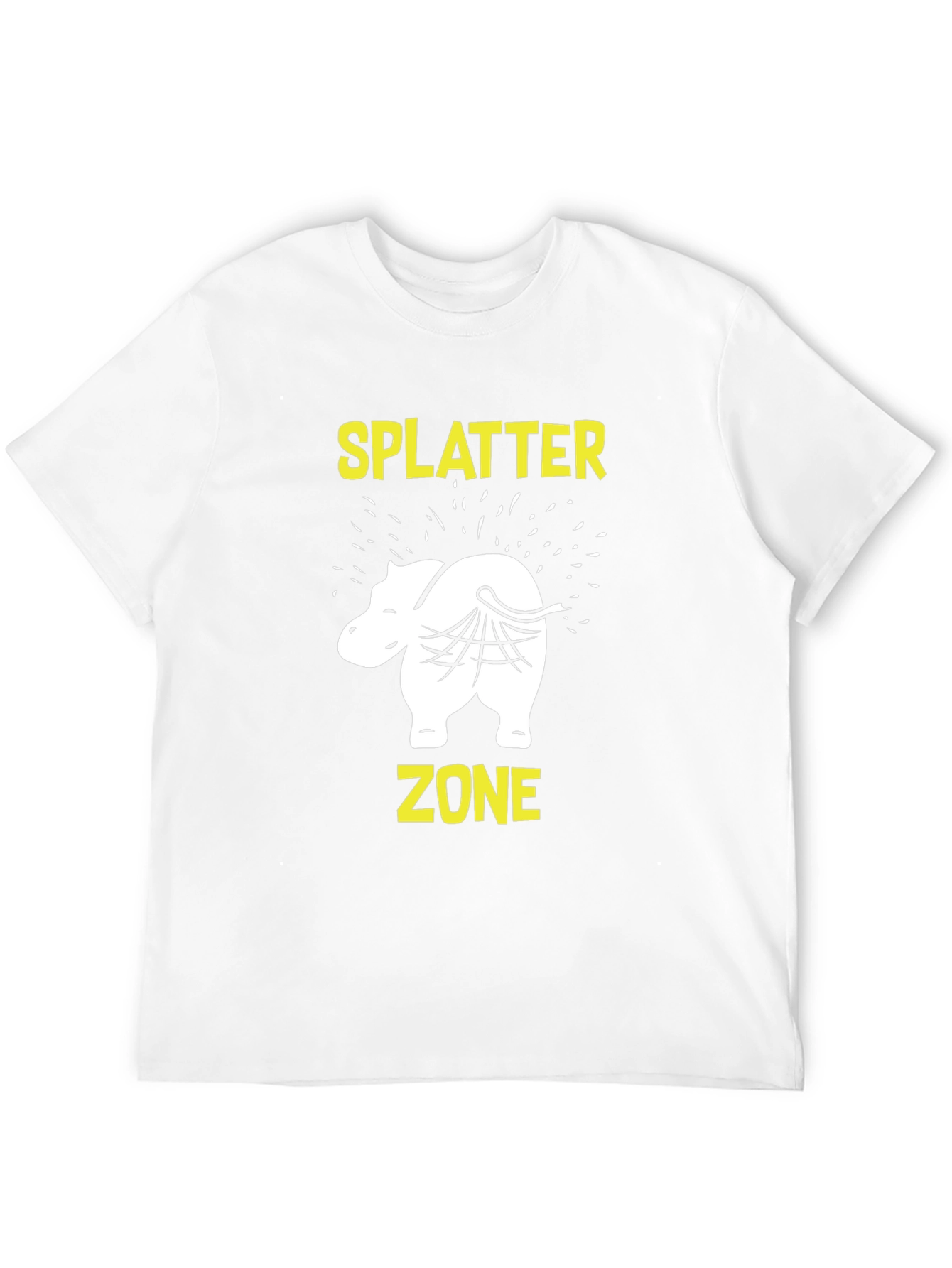 Black Splatter Zone T-Shirt - Funny Animal Graphic Tee view 12