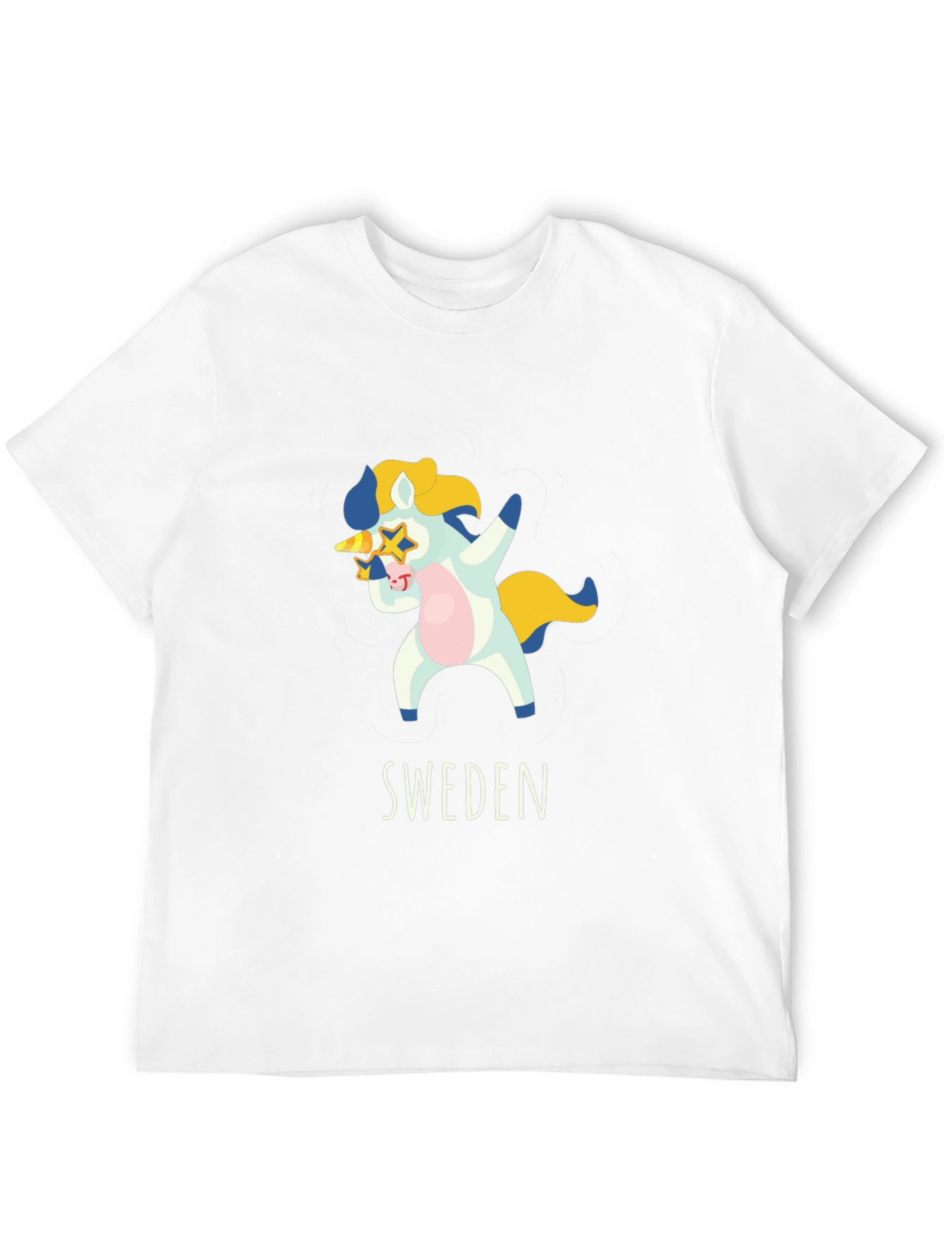 Black Sweden Dab Unicorn T-Shirt - Black Cotton Tee view 12