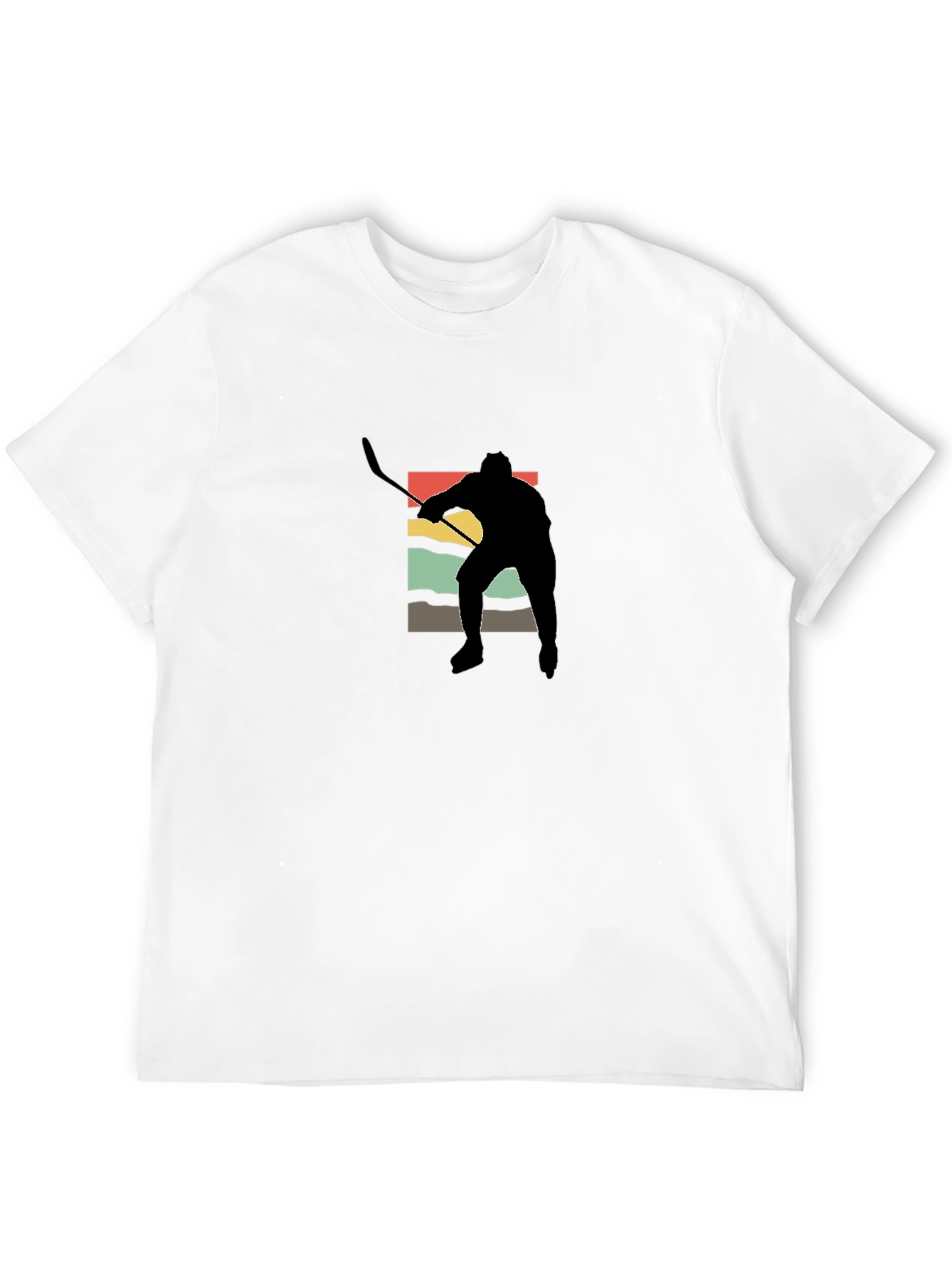 Black Retro Hockey Player Graphic Tee view 12