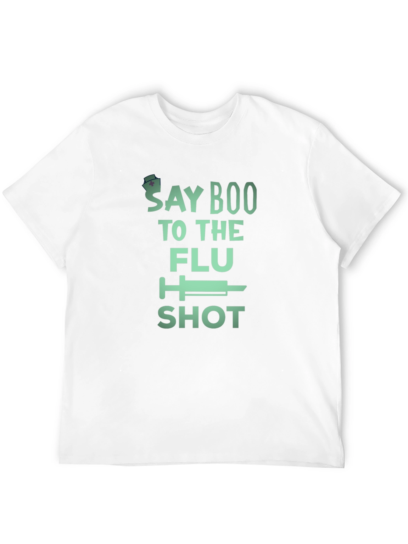 Black Say Boo to the Flu Shot T-Shirt - Unisex view 12