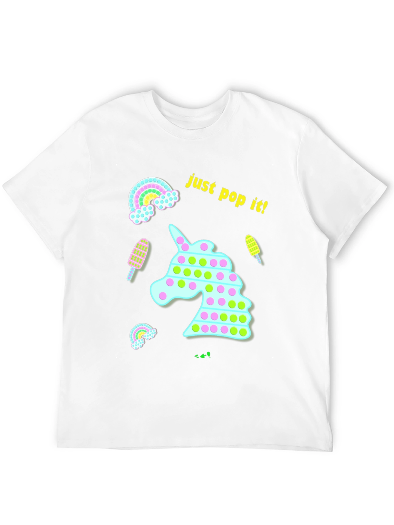 Black Just Pop It! Fun Unicorn T-Shirt view 12