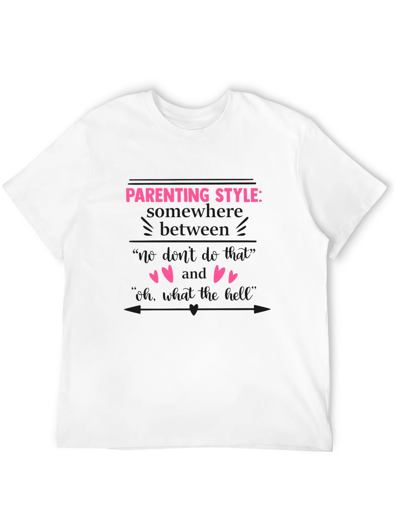 Black Funny Parenting Style Graphic T-Shirt view 12